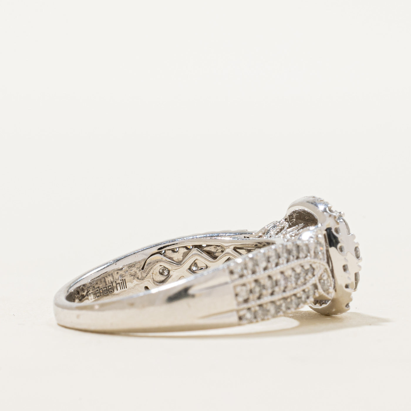 10K Diamond Cluster Halo Ornate Ring | 1.00ctw | SZ 7