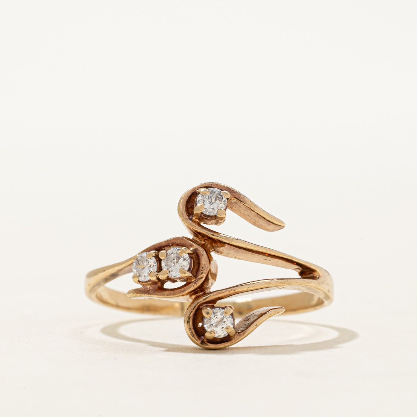 14K Diamond Abstract Openwork Ring | 0.24ctw | SZ 9.75
