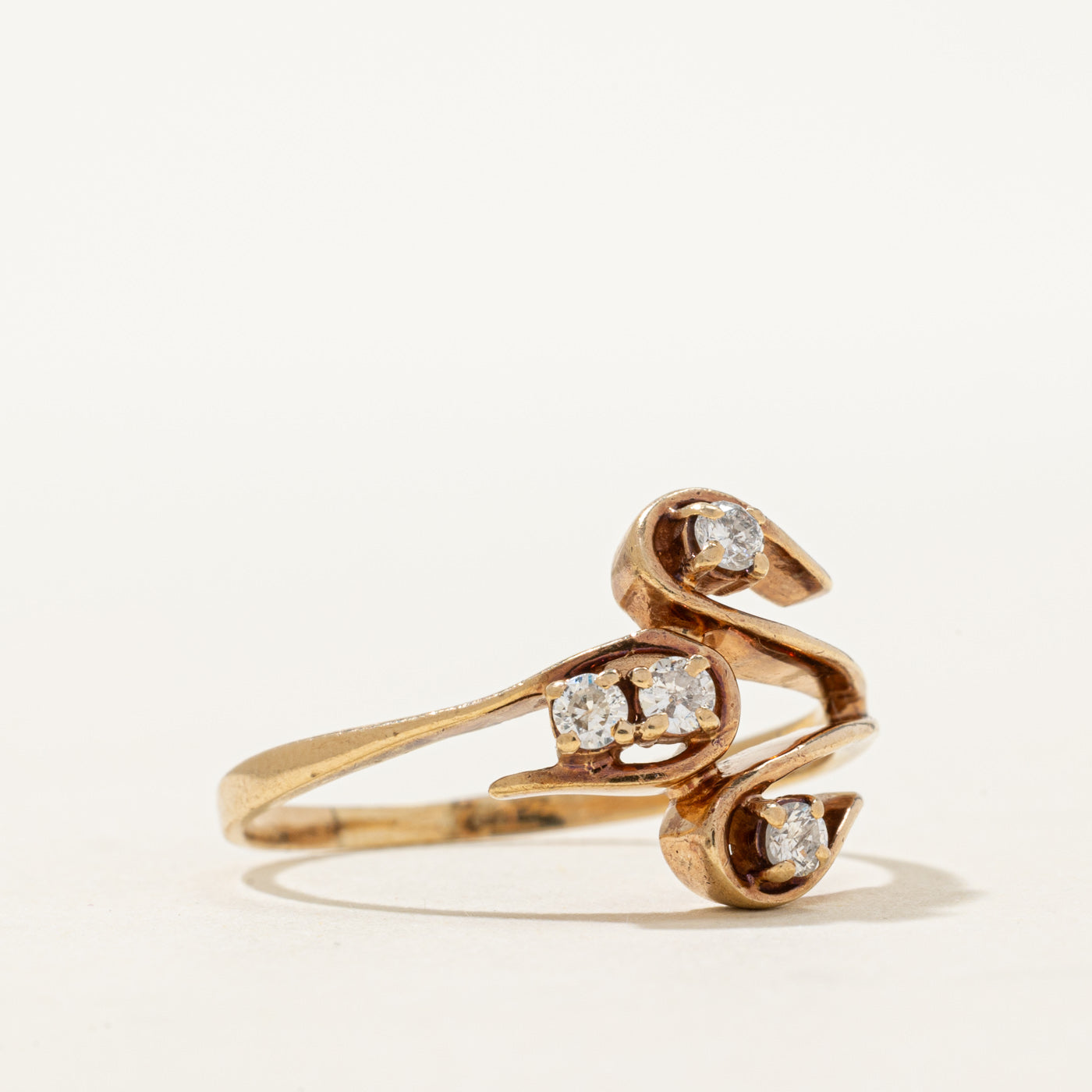 14K Diamond Abstract Openwork Ring | 0.24ctw | SZ 9.75