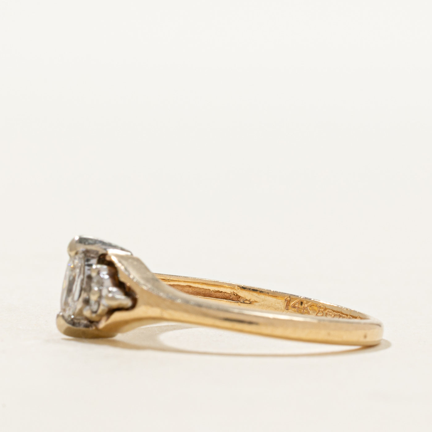 14K Marquise Cut Accented Diamond Ring | 0.19ctw | SZ 5.5