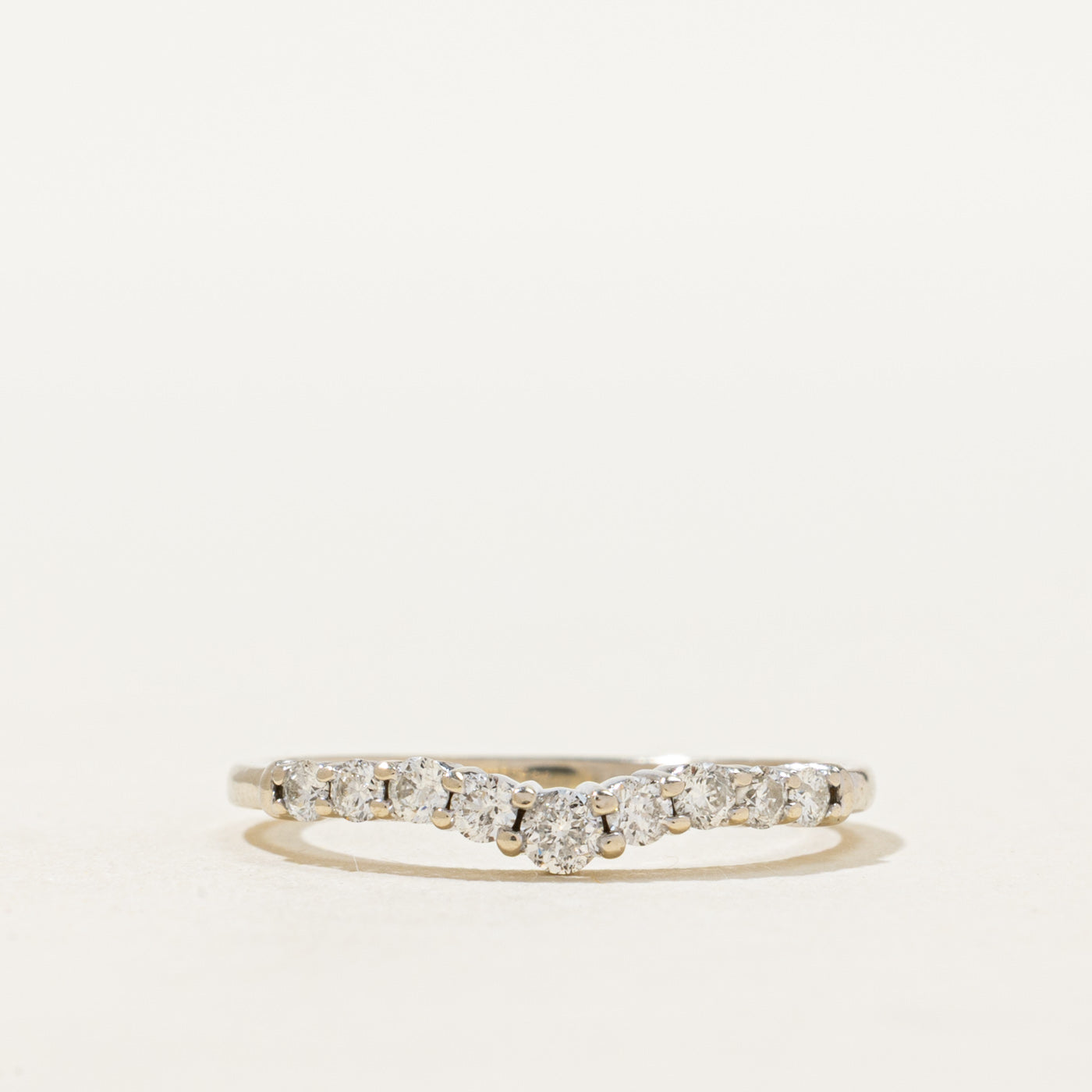 14K Semi Eternity Diamond Contour Ring | 0.25ctw | SZ 5.5
