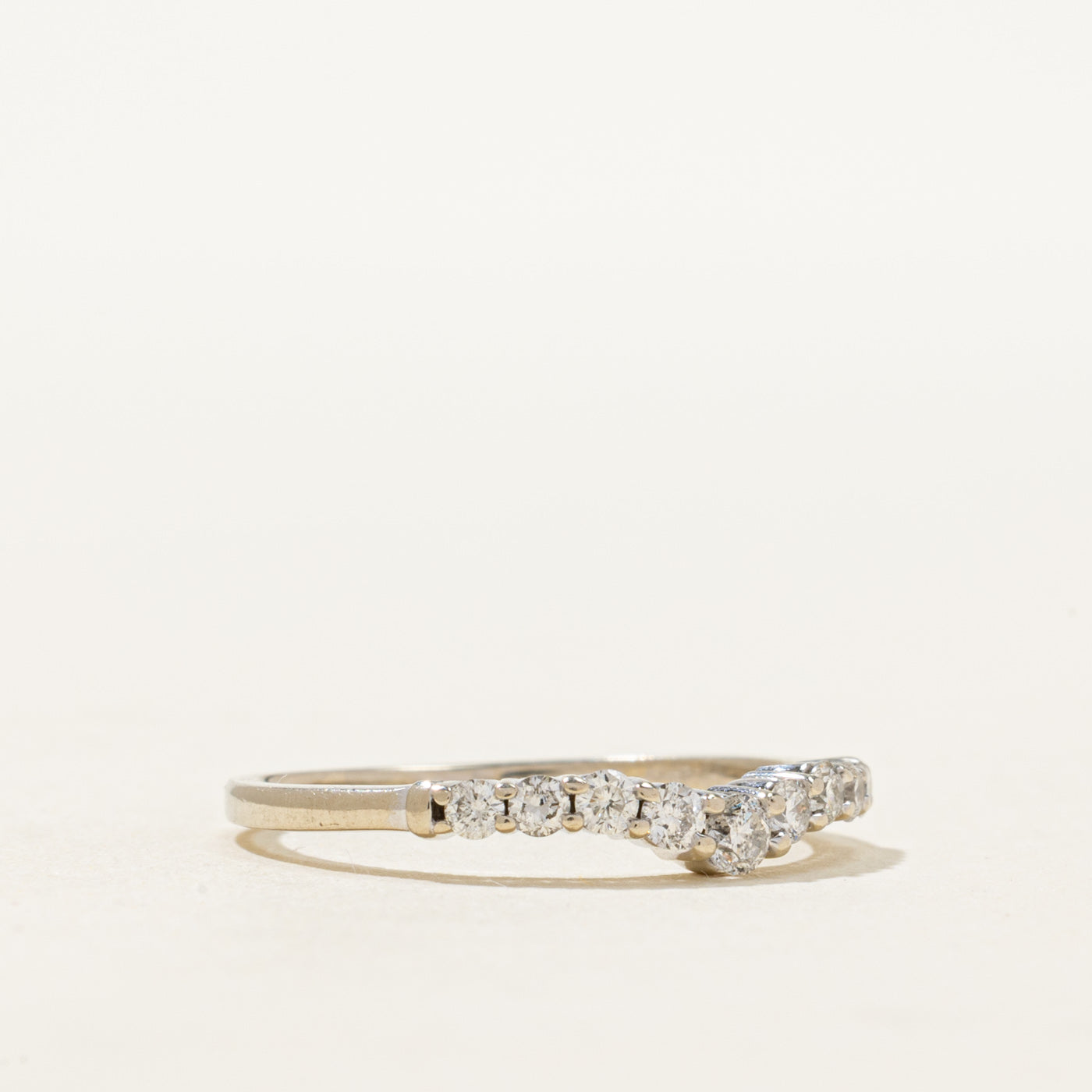 14K Semi Eternity Diamond Contour Ring | 0.25ctw | SZ 5.5