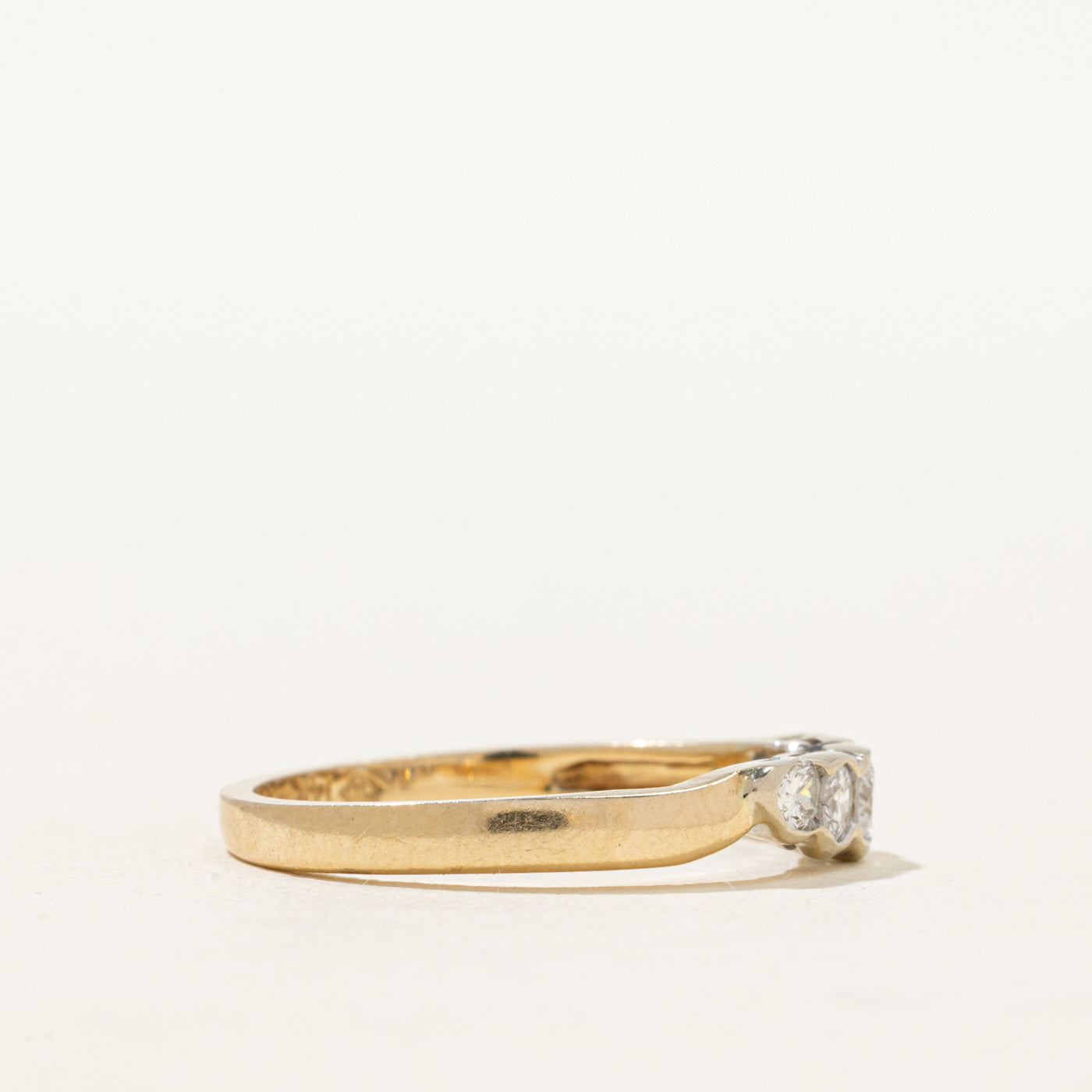 14K Bezel Set Five Stone Diamond Ring | 0.33ctw | SZ 6.5
