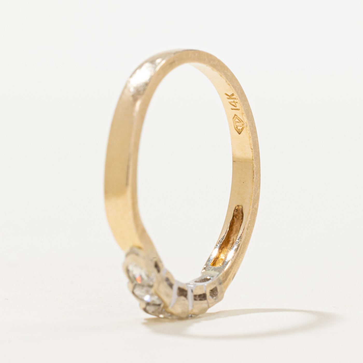 14K Bezel Set Five Stone Diamond Ring | 0.33ctw | SZ 6.5