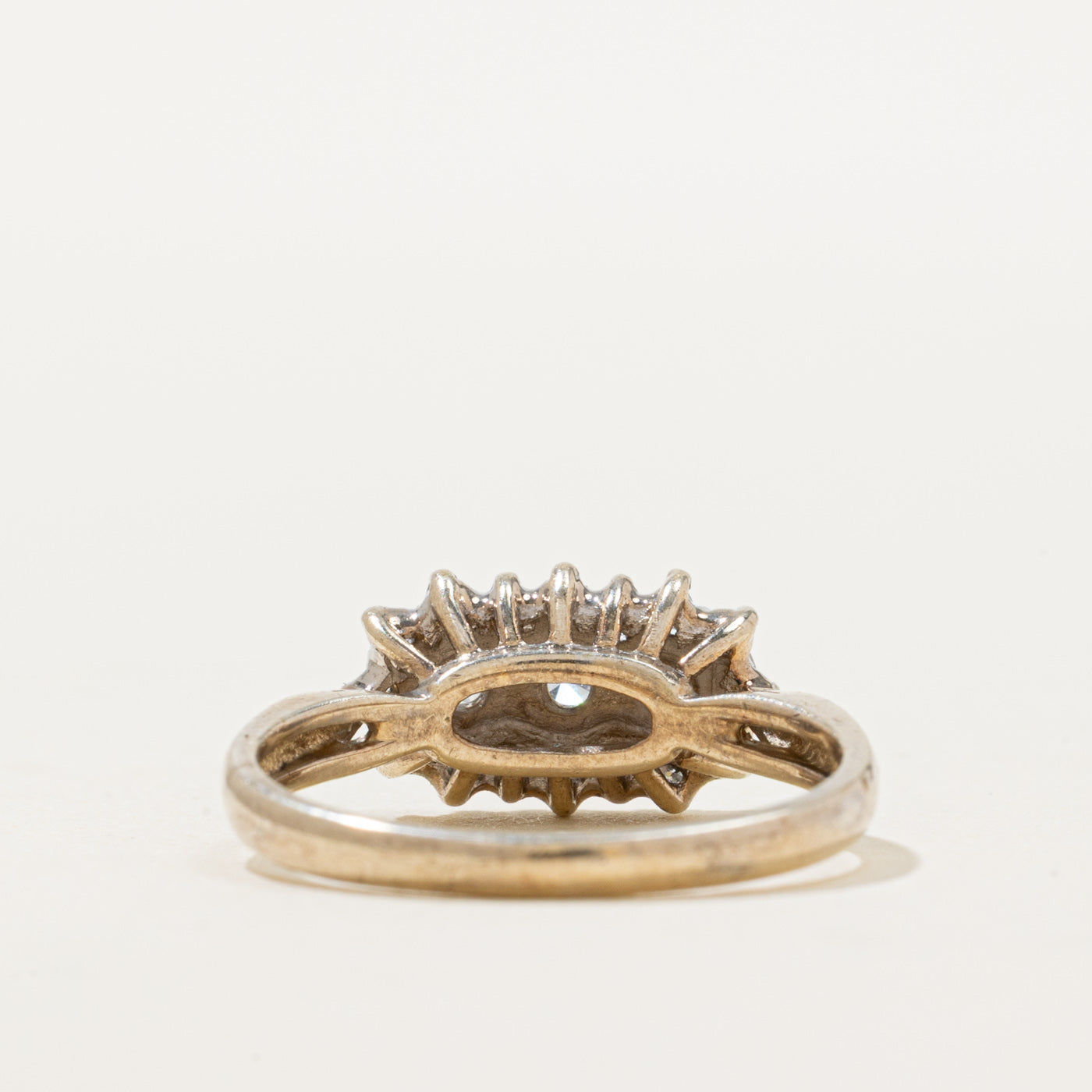 10K Diamond Cluster Petal Ring | 0.32ctw | SZ 6