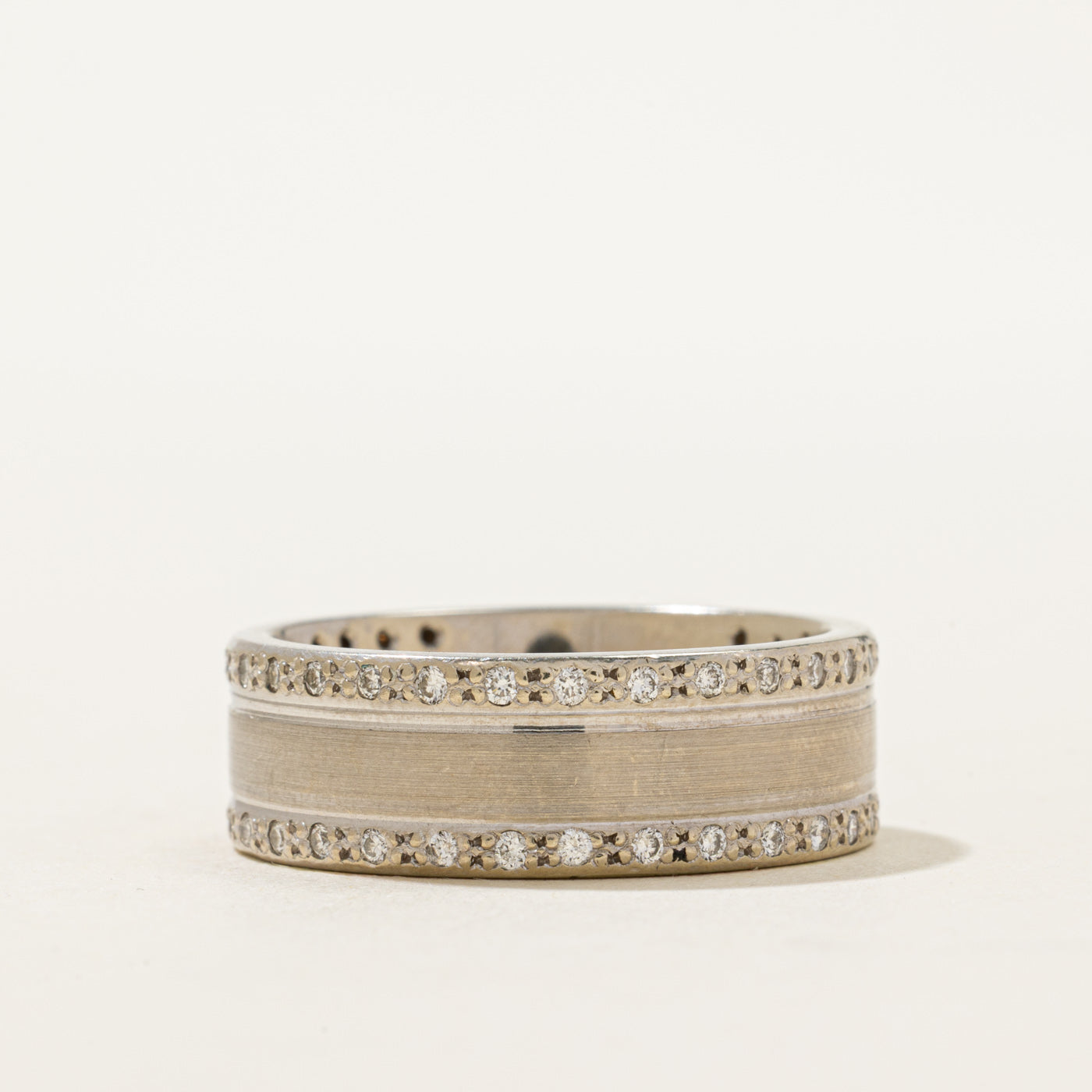 10K Semi Eternity Diamond Edged Band | 0.45ctw | SZ 10.5