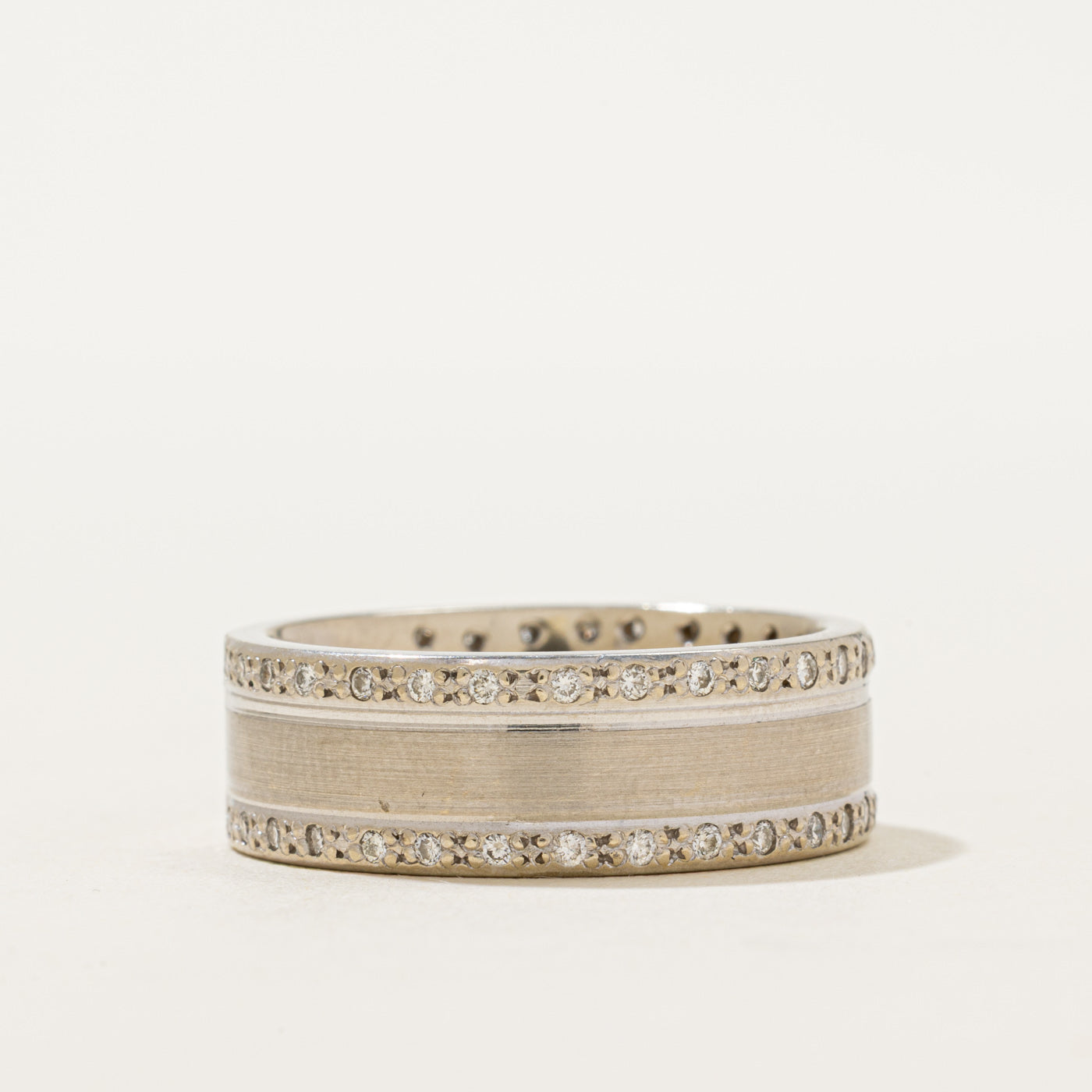 10K Semi Eternity Diamond Edged Band | 0.45ctw | SZ 10.5