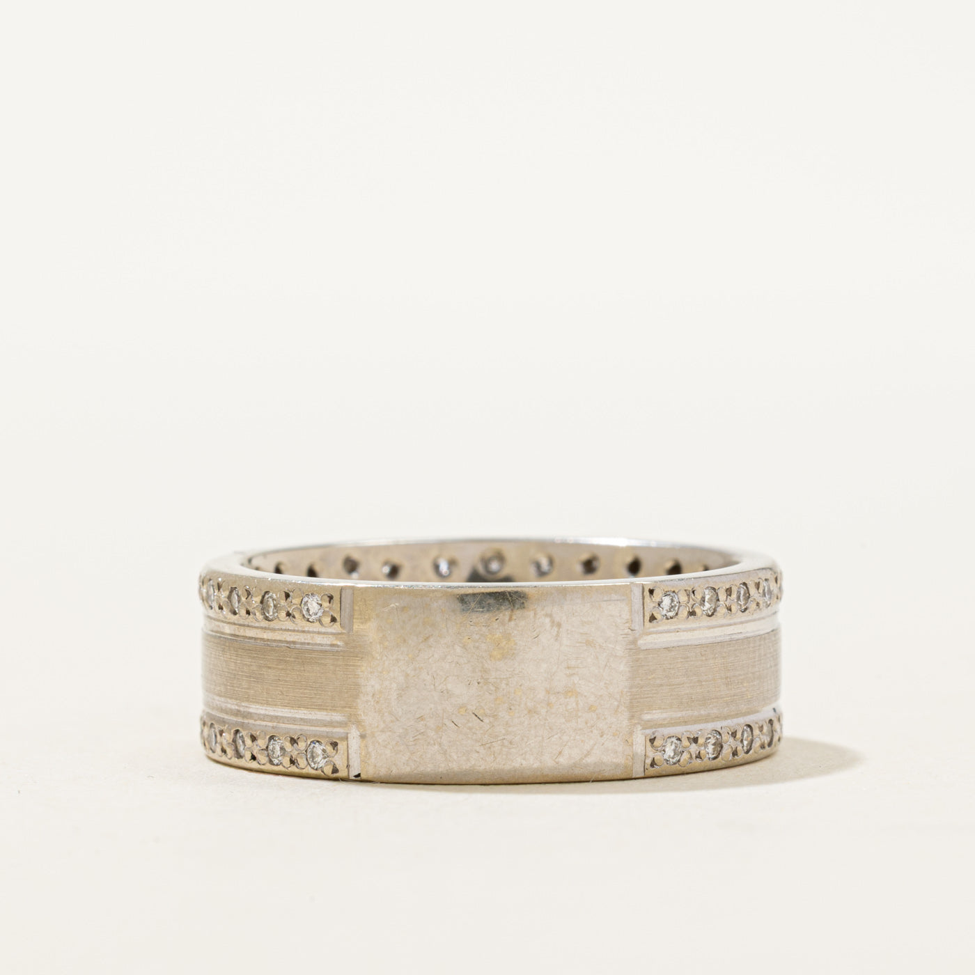 10K Semi Eternity Diamond Edged Band | 0.45ctw | SZ 10.5
