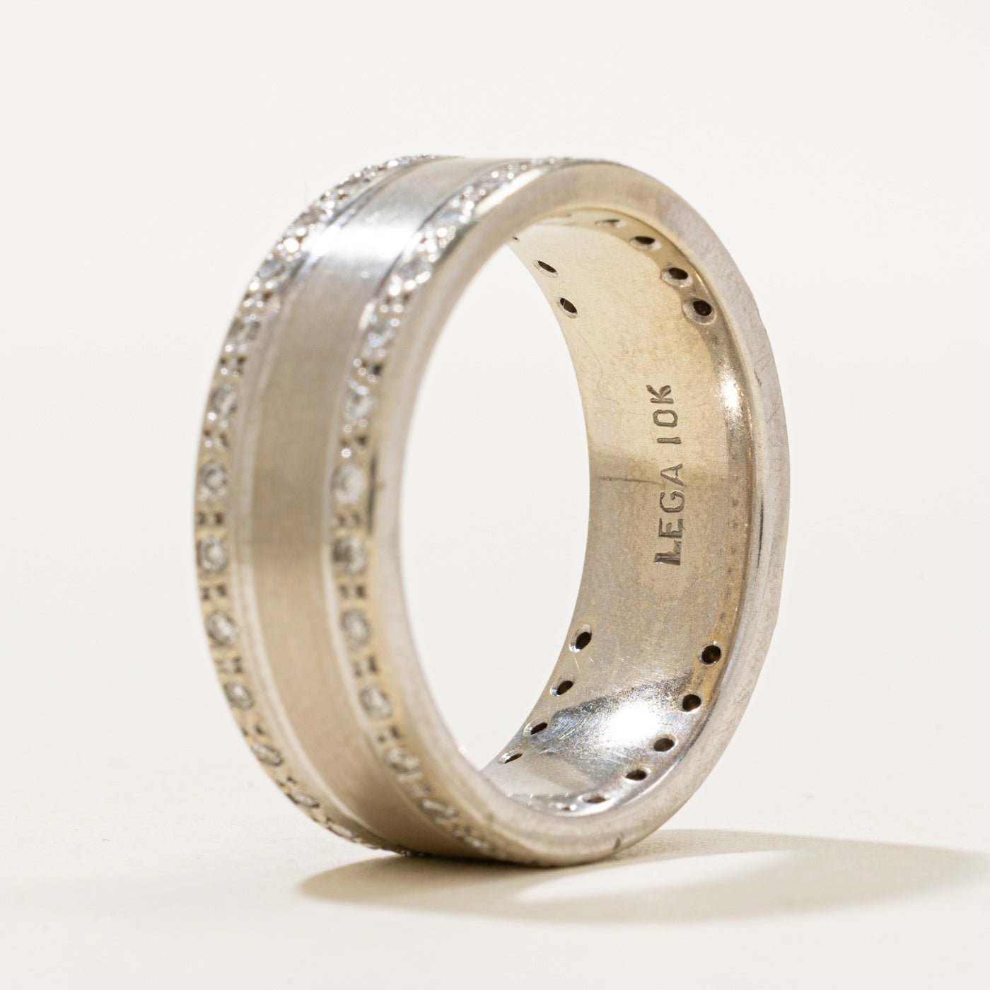 10K Semi Eternity Diamond Edged Band | 0.45ctw | SZ 10.5