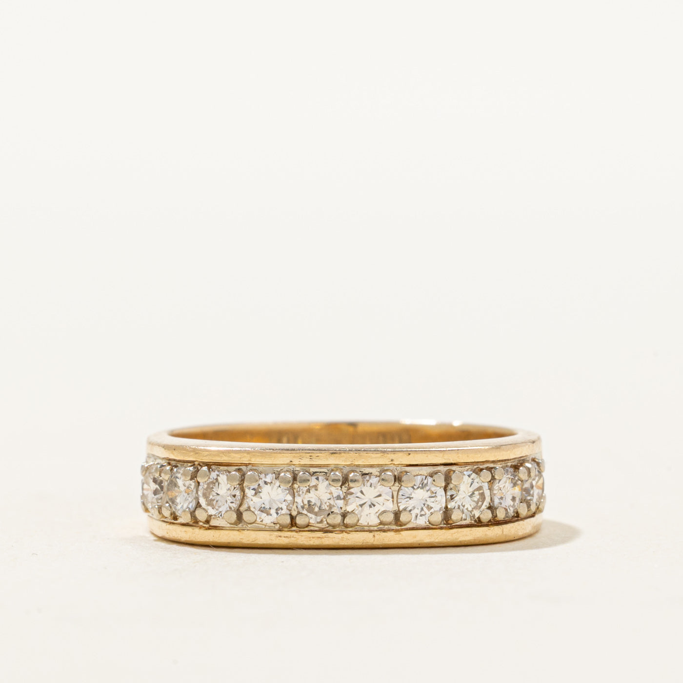14K Semi Eternity Diamond Soft Square Band | 0.50ctw | SZ 6