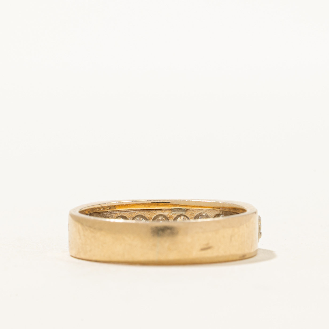 14K Semi Eternity Diamond Soft Square Band | 0.50ctw | SZ 6