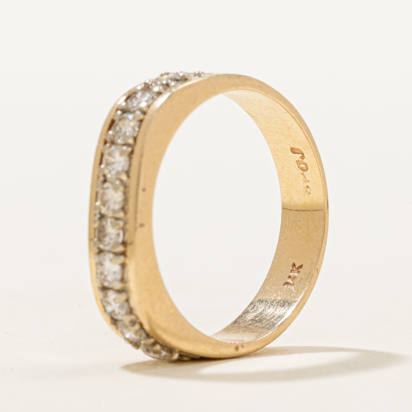 14K Semi Eternity Diamond Soft Square Band | 0.50ctw | SZ 6