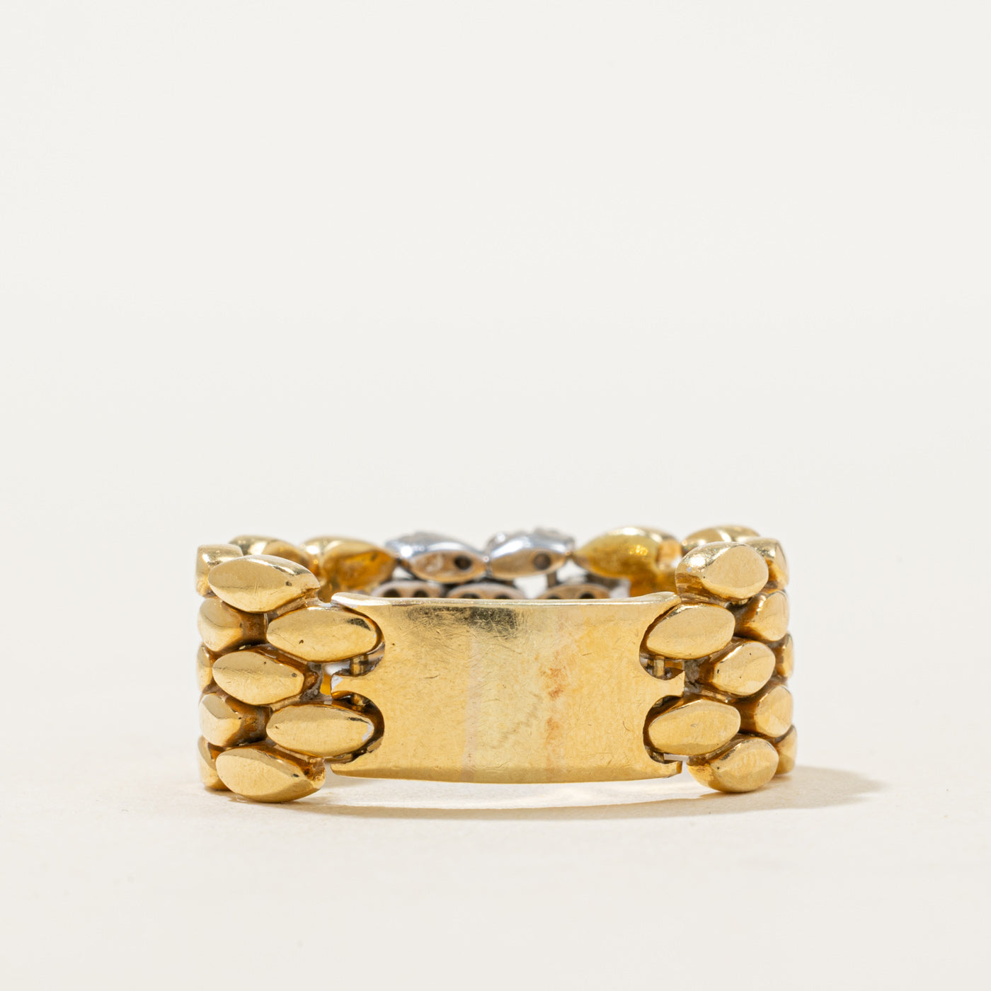 18K Diamond Panther Chain Ring | 0.33ctw | SZ 9