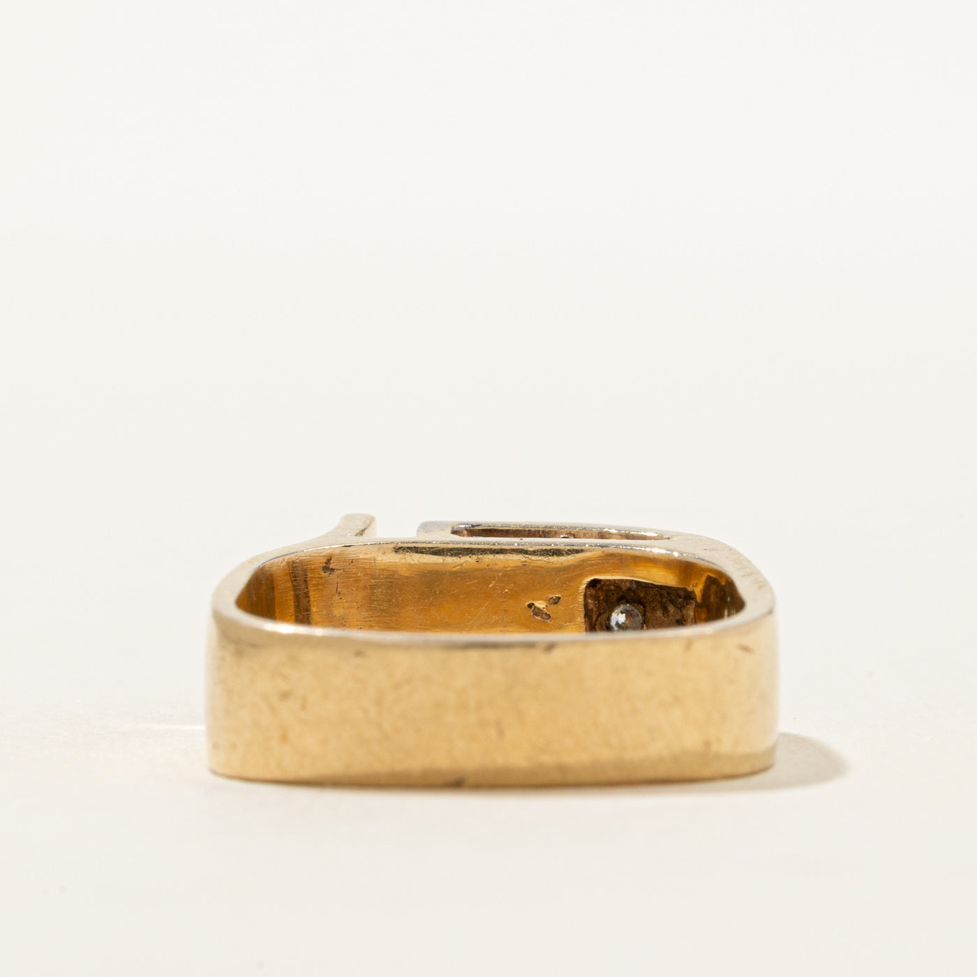 14K Diamond Geometric Soft Sqaure Ring | 0.32ctw | SZ 6.25