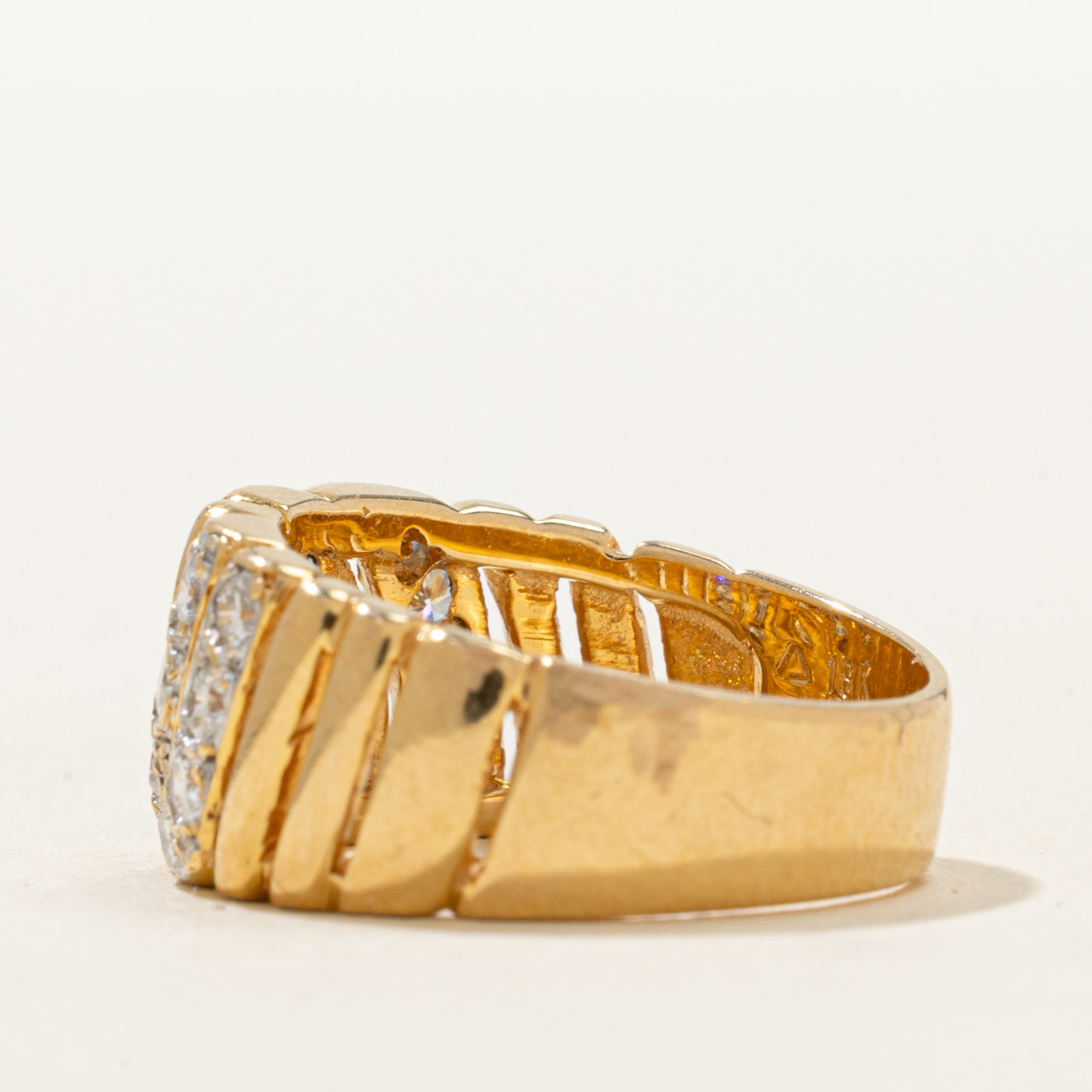 18K Diamond Waterfall Chunky Ring | 0.48ctw | SZ 5