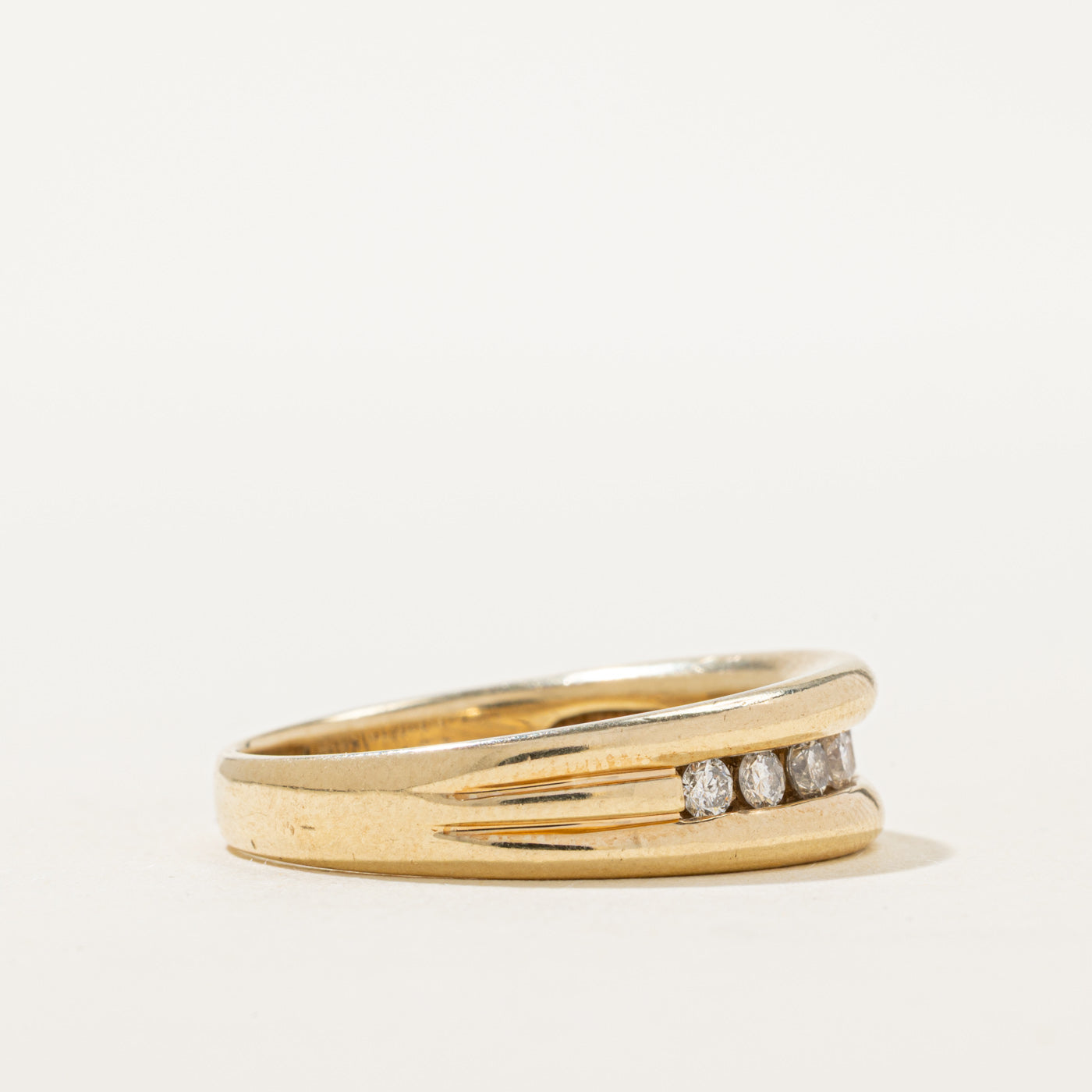 'Ben Moss' 10K Channel Set Diamond Ring | 0.24ctw | SZ 10.75