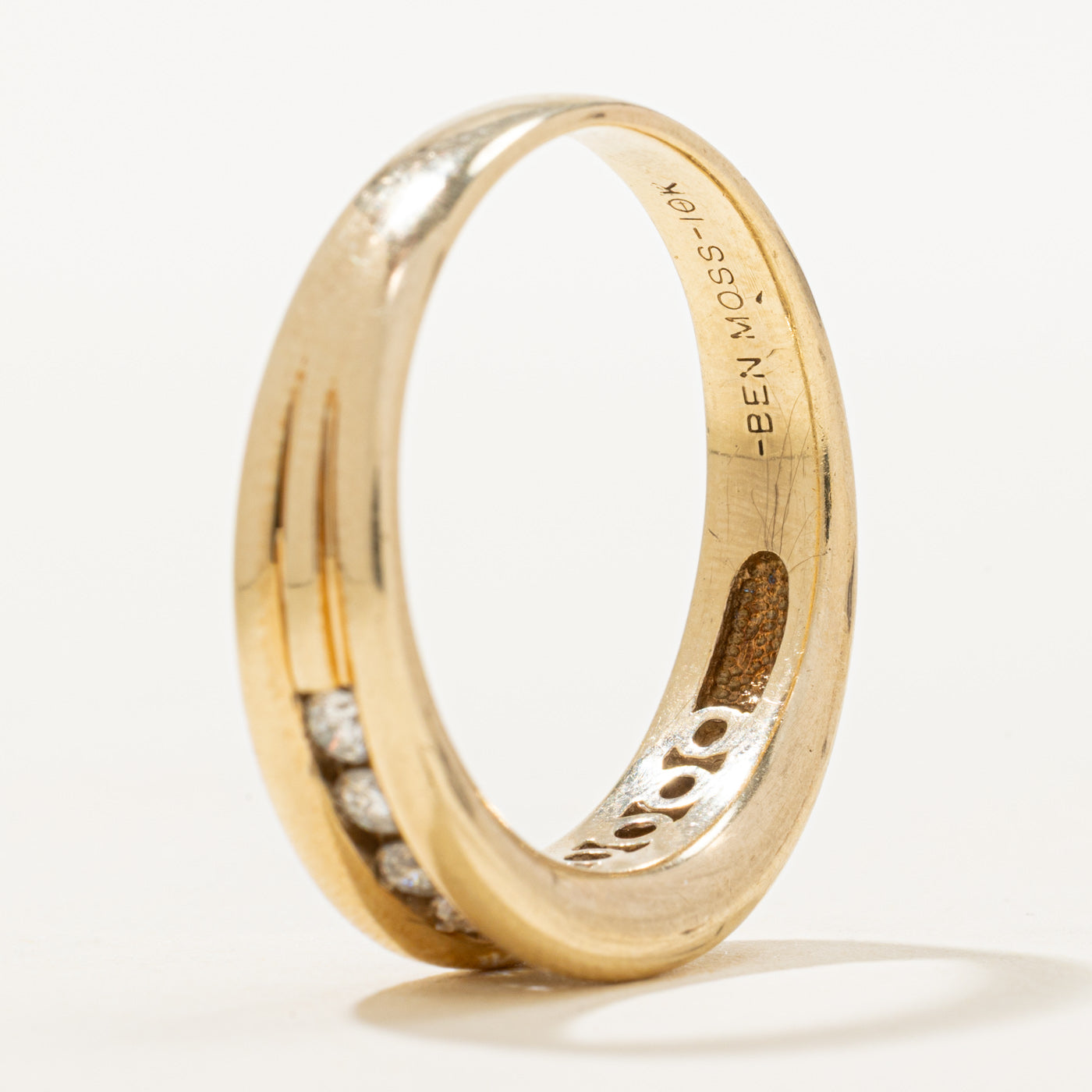 'Ben Moss' 10K Channel Set Diamond Ring | 0.24ctw | SZ 10.75