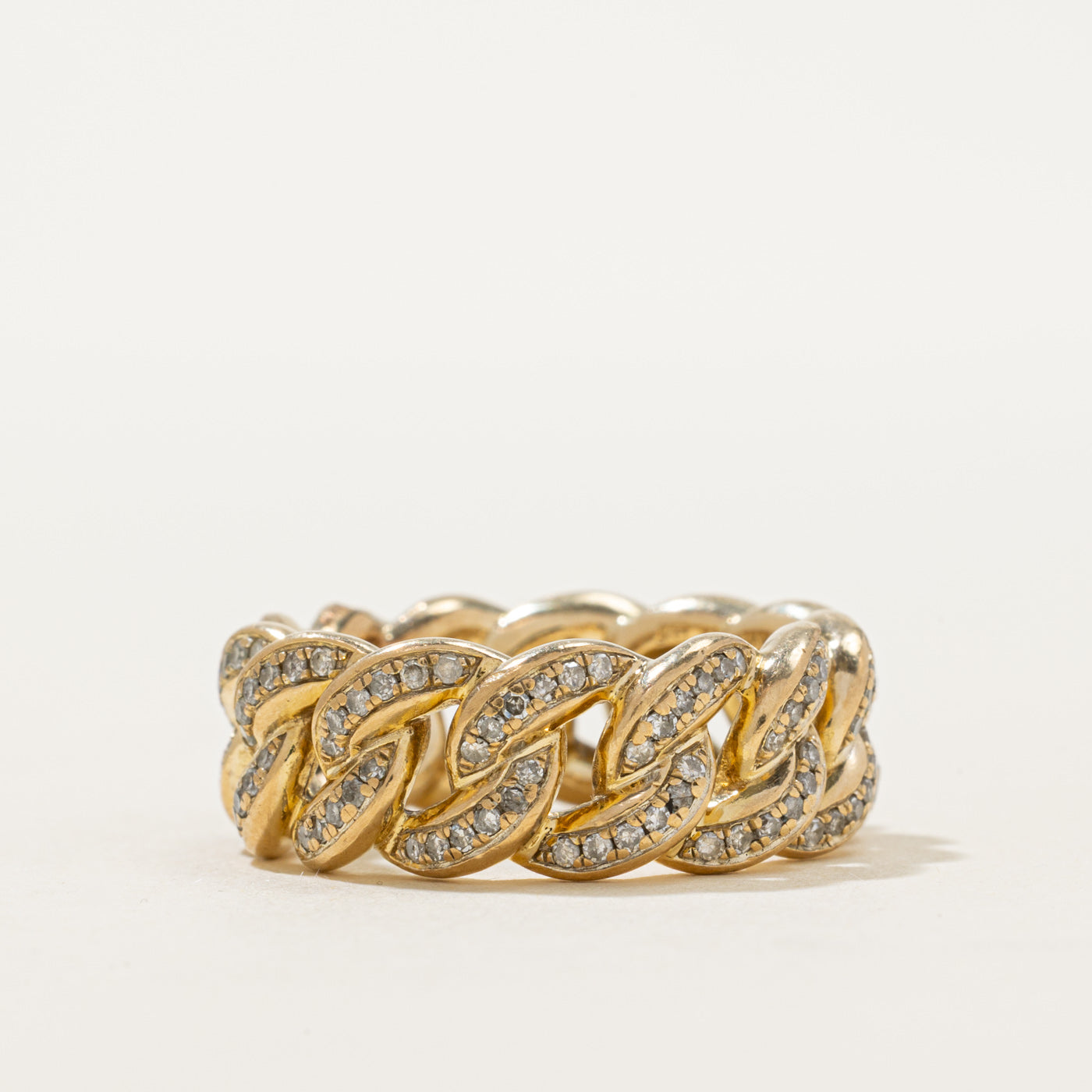 10K Eternity Diamond Chain Ring | 0.78ctw | SZ 7.5