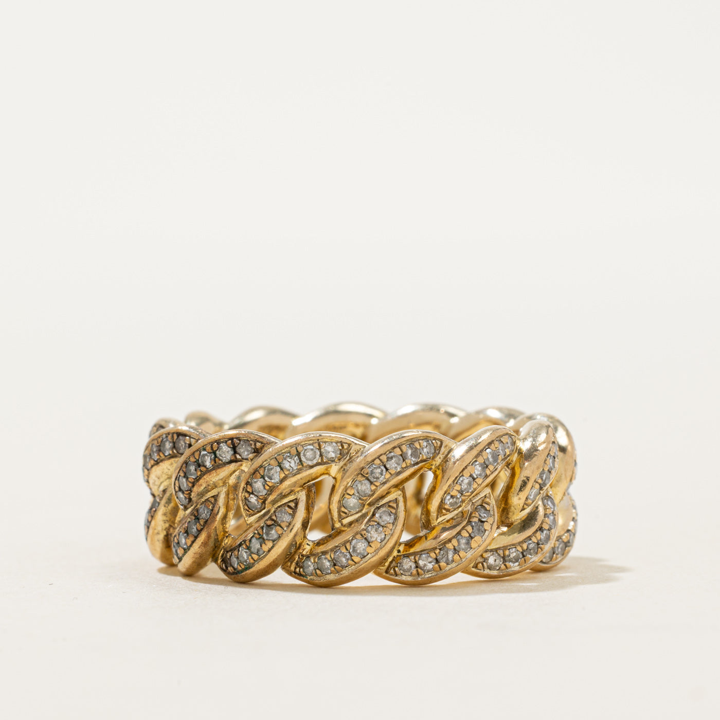 10K Eternity Diamond Chain Ring | 0.78ctw | SZ 7.5