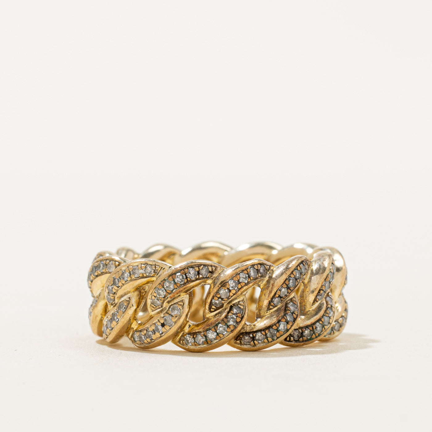 10K Eternity Diamond Chain Ring | 0.78ctw | SZ 7.5