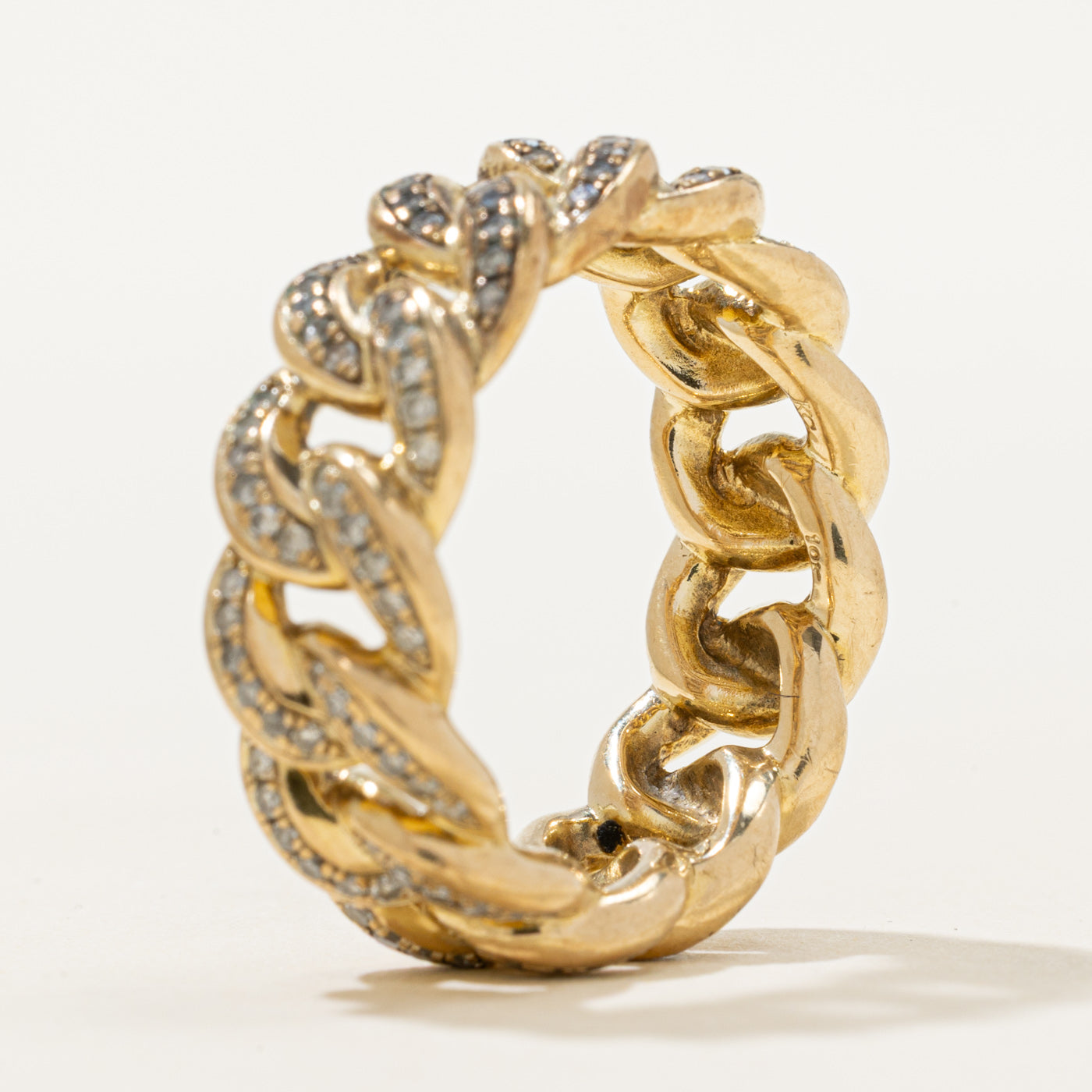 10K Eternity Diamond Chain Ring | 0.78ctw | SZ 7.5