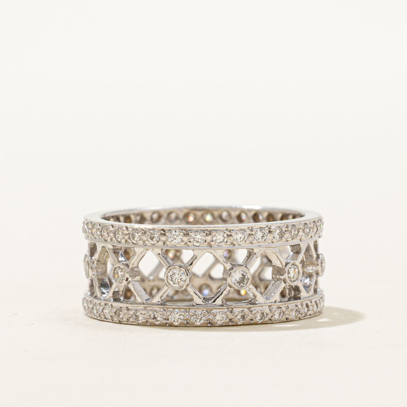 14K Eternity Diamond Openwork Band | 0.66ctw | SZ 6.5