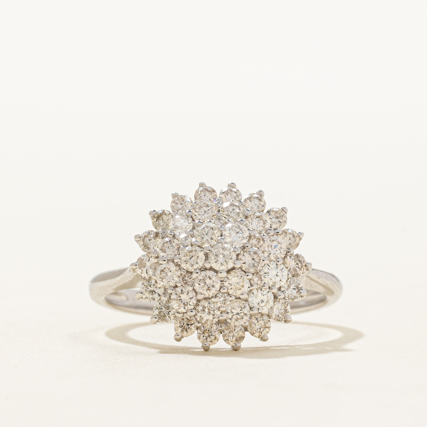 18K Diamond Cluster Petal Ring | 0.94ctw | SZ 6.5