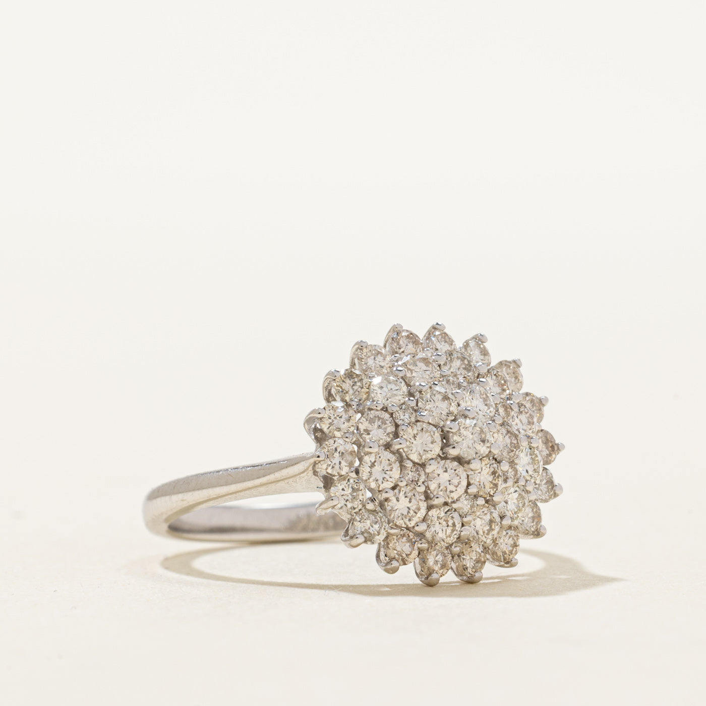 18K Diamond Cluster Petal Ring | 0.94ctw | SZ 6.5