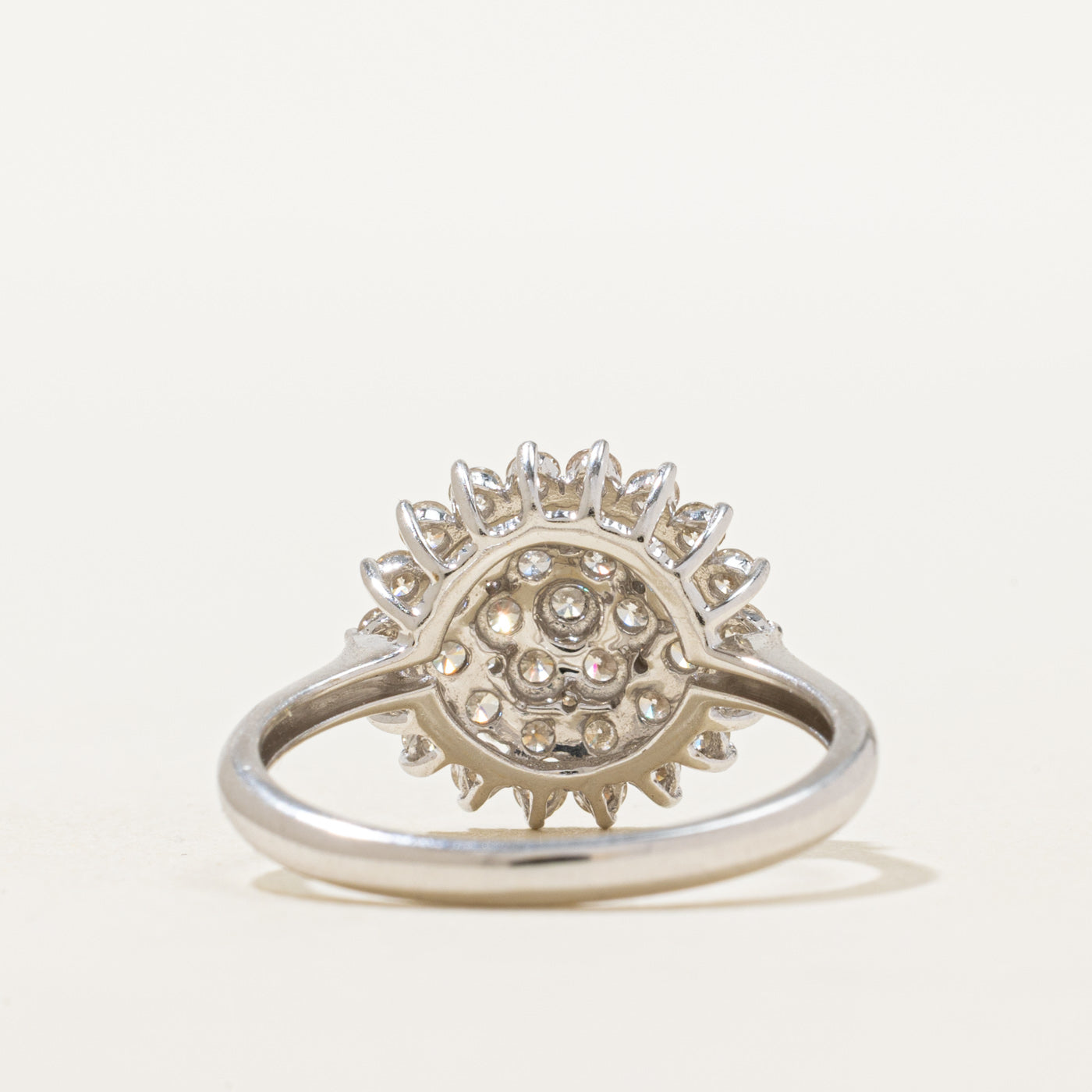 18K Diamond Cluster Petal Ring | 0.94ctw | SZ 6.5