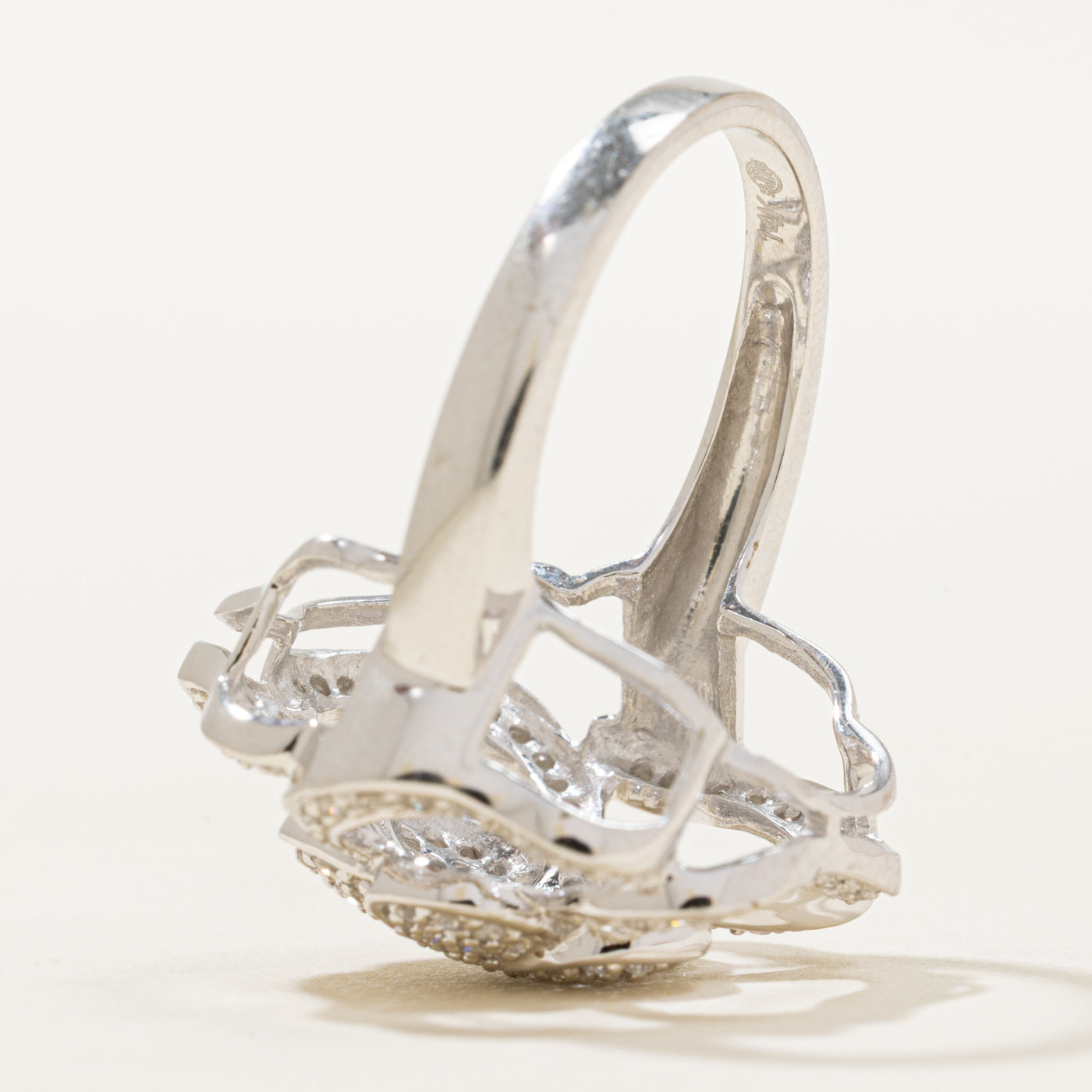 14K Diamond Hibiscus Flower Ring | 0.50ctw | SZ 6.75