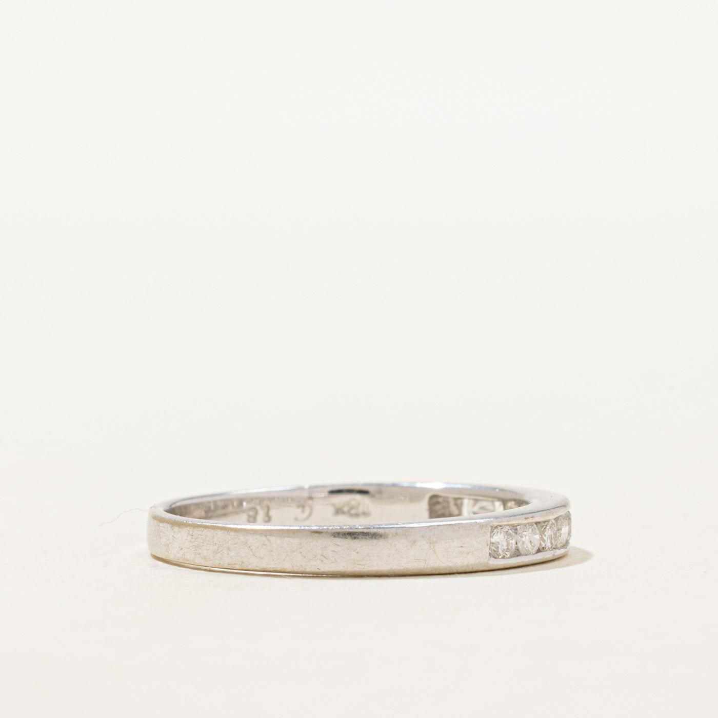 18K Semi Eternity Channel Set Diamond Band | 0.17ctw | SZ 5.75