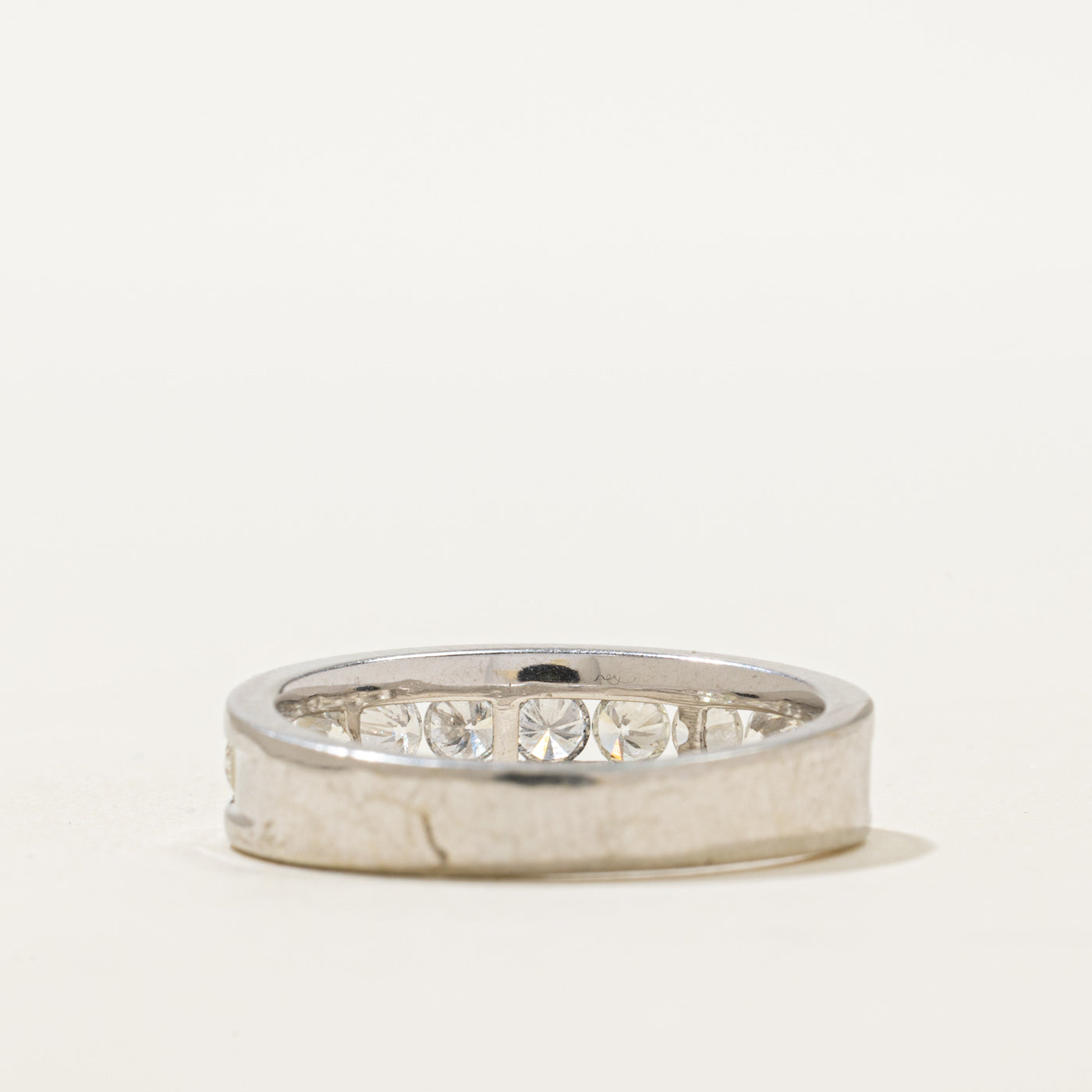 18K Channel Set Semi Eternity Diamond Ring | 0.75ctw | SZ 7.25