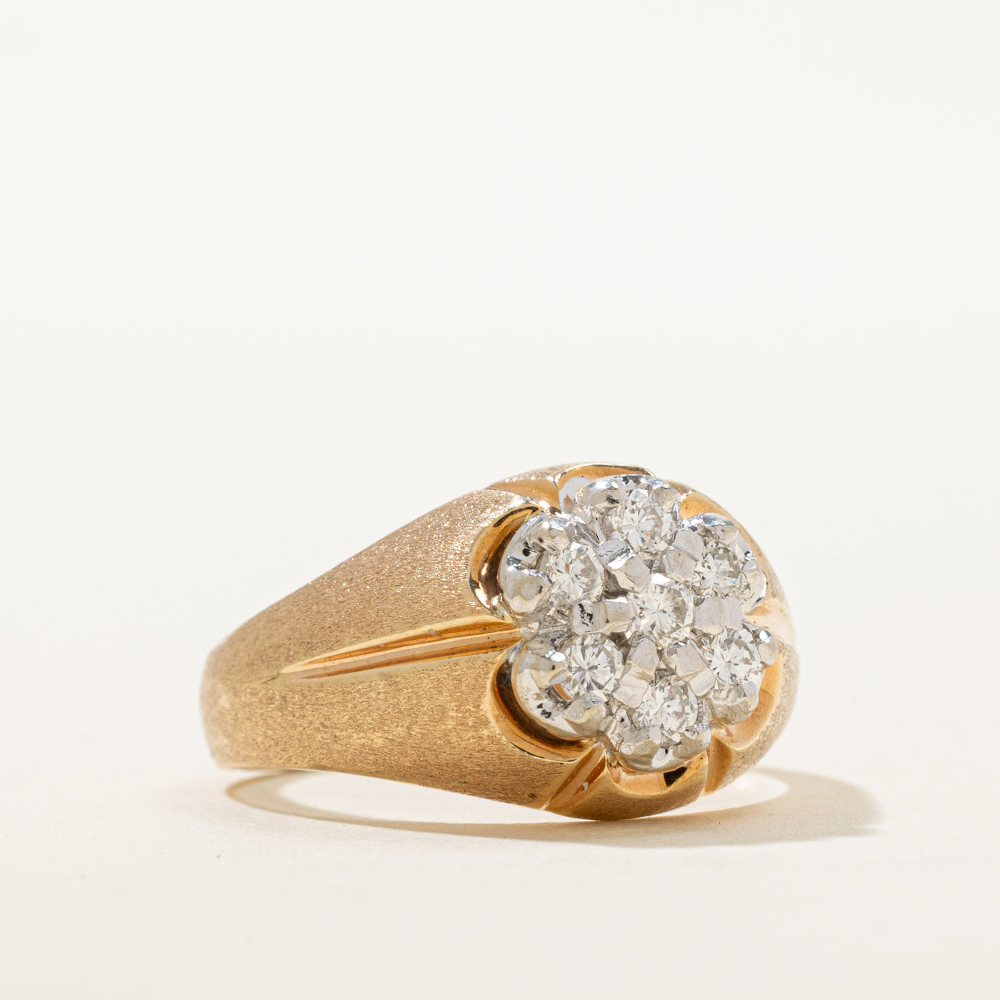 14K Diamond Cluster Dome Ring | 0.54ctw | SZ 10.25
