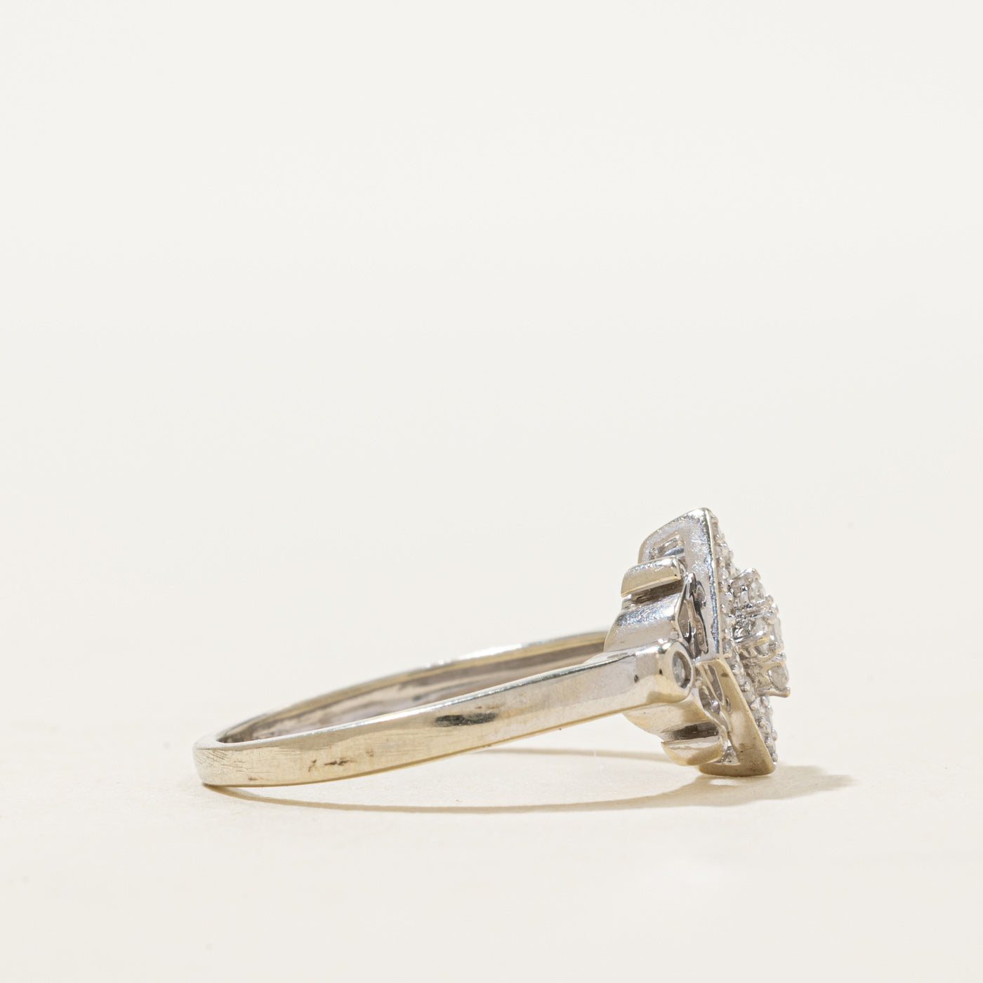 10K Diamond Cluster Halo Ring | 0.17ctw | SZ 5.5