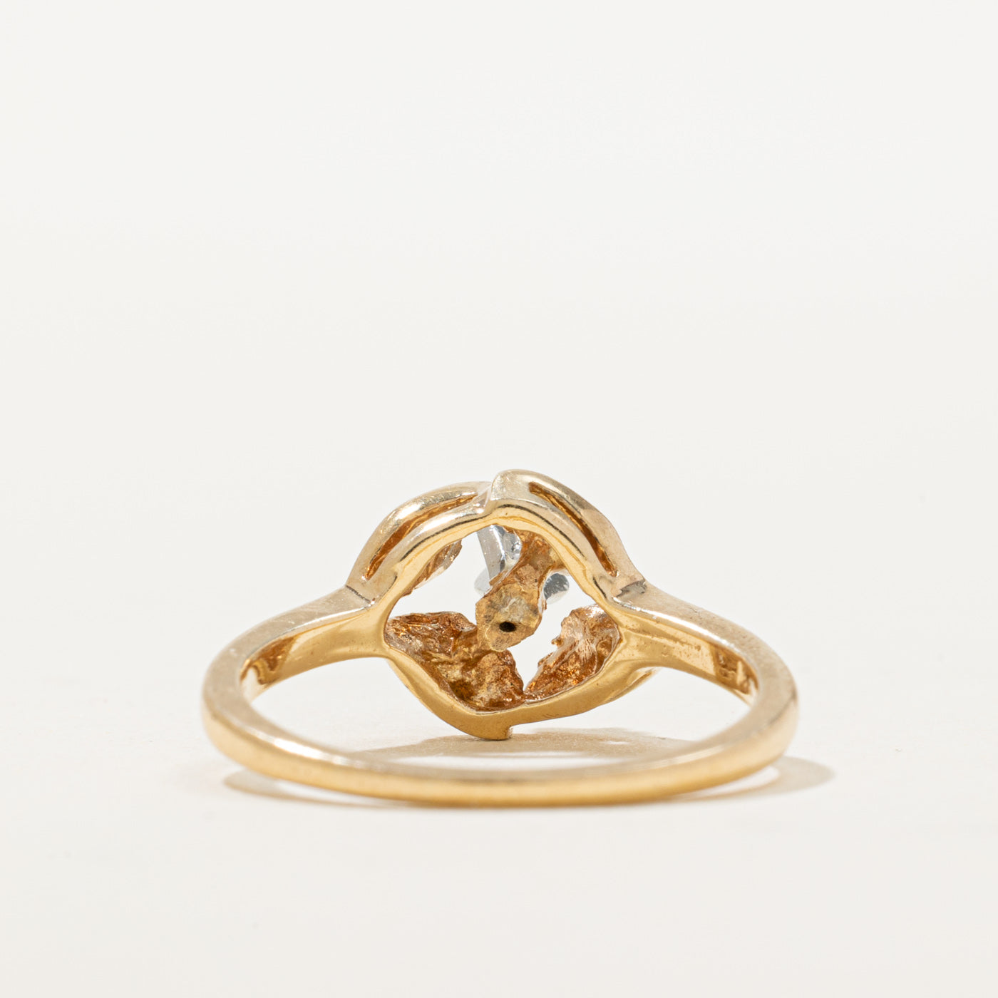 14K Diamond Floral Bypass Ring | 0.05ct | SZ 6.75