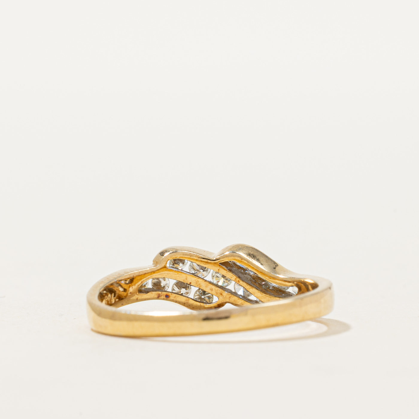 18K Channel Set Waterfall Diamond Ring | 0.26ctw | SZ 5.5