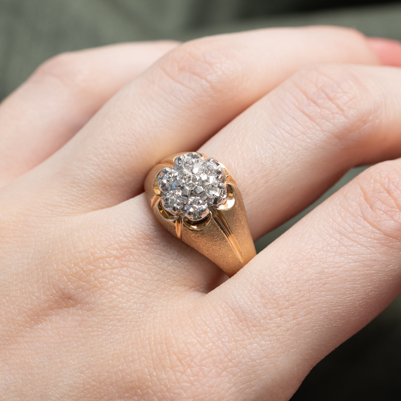14K Diamond Cluster Dome Ring | 0.54ctw | SZ 10.25