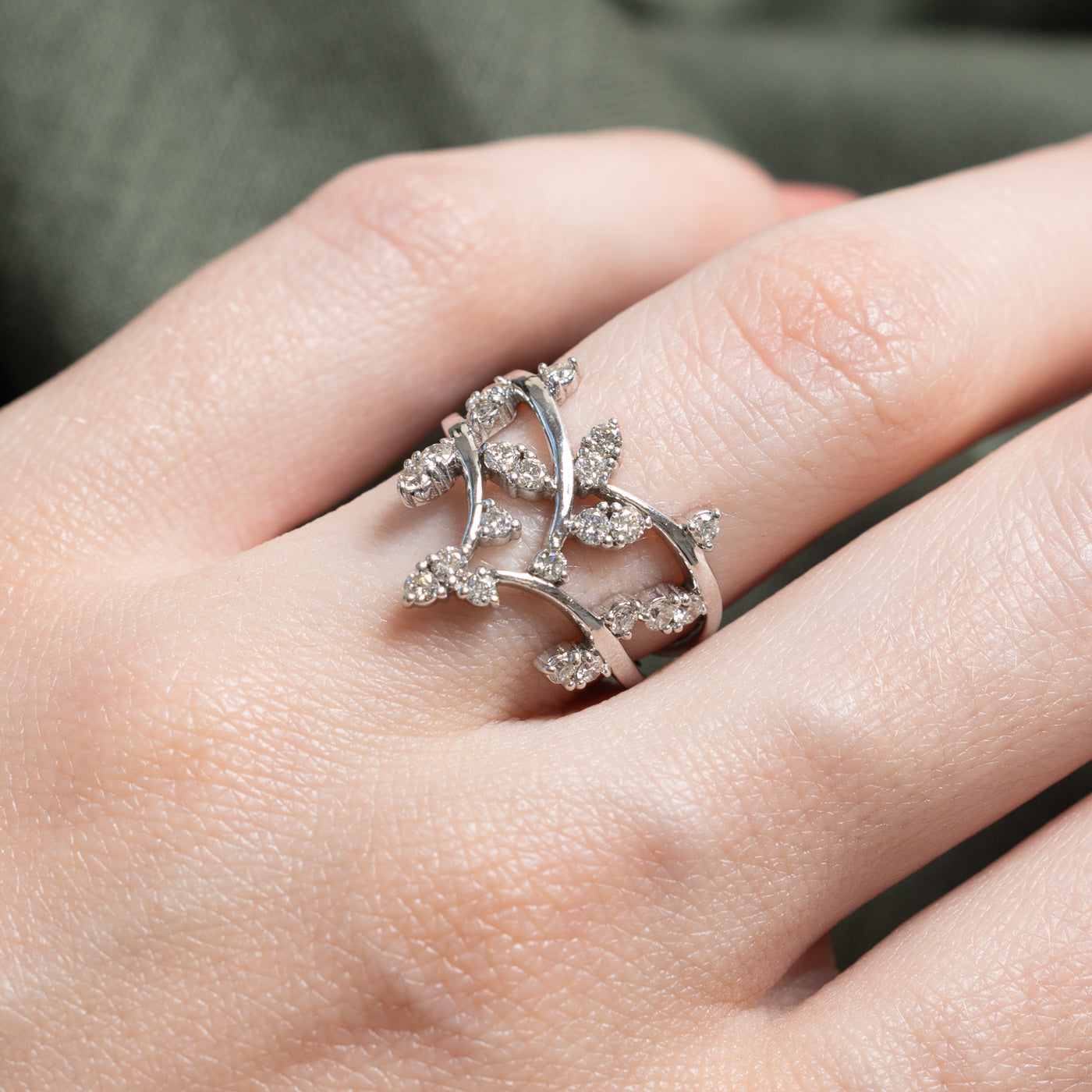 10K Diamond Openwork Vine Ring | 0.50ctw | SZ 5