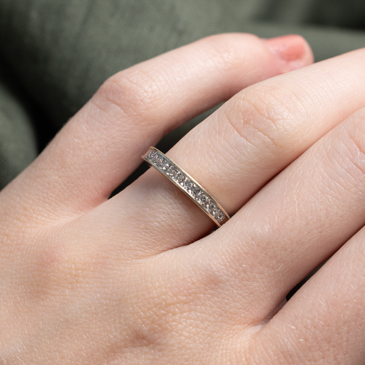 10K Semi Eternity Channel Set Diamond Ring | 0.24ctw | SZ 5.25