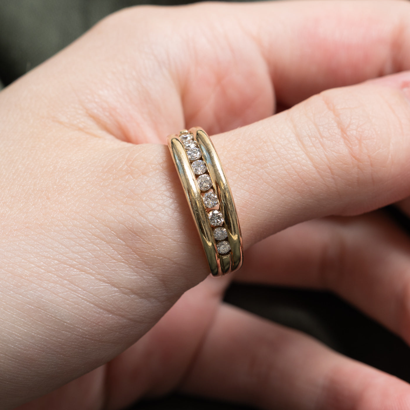 'Ben Moss' 10K Channel Set Diamond Ring | 0.24ctw | SZ 10.75