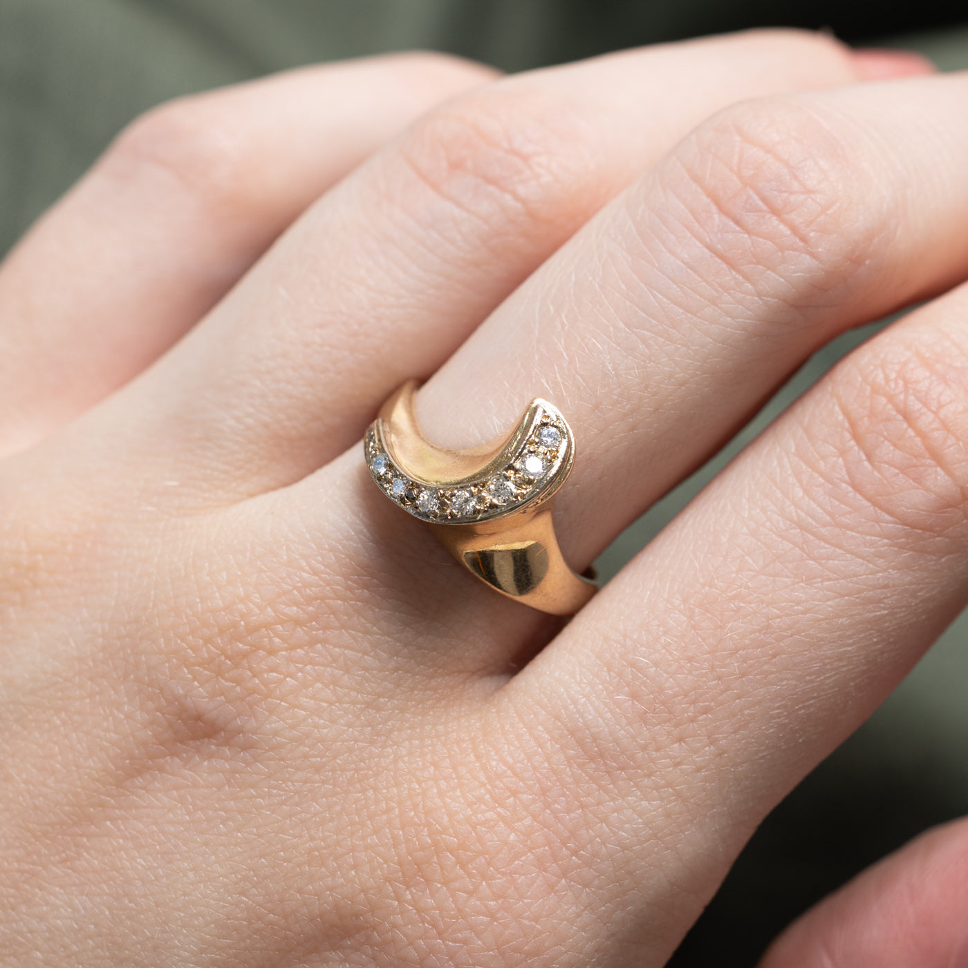 14K Diamond Wave Ring | 0.13ctw | SZ 7.5