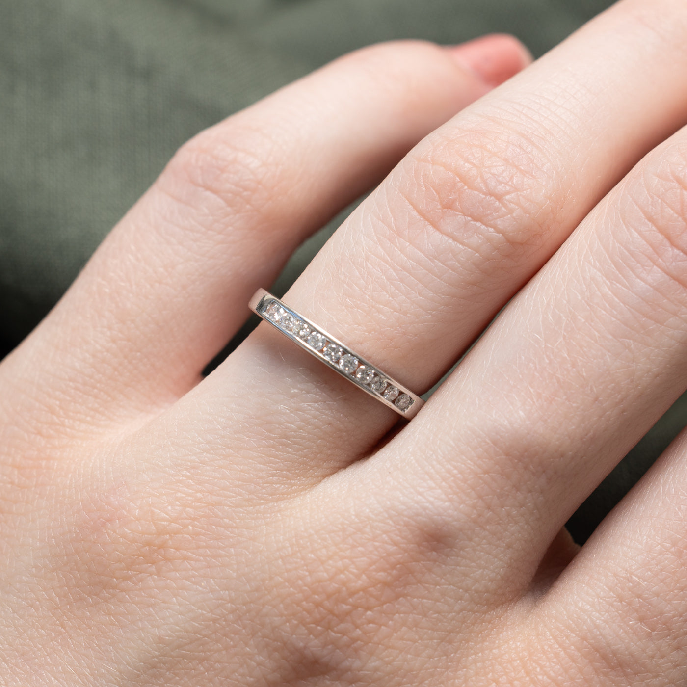 18K Semi Eternity Channel Set Diamond Band | 0.17ctw | SZ 5.75