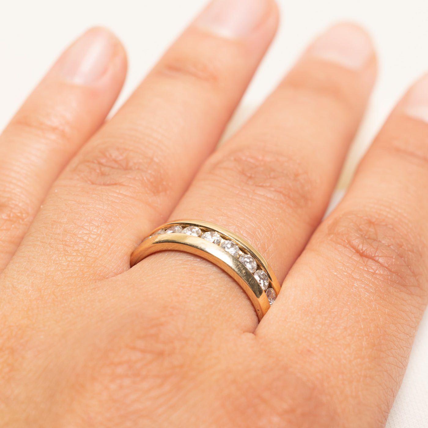 Semi Eternity Channel Set Diamond Band | 1.10ctw | SZ 10.75