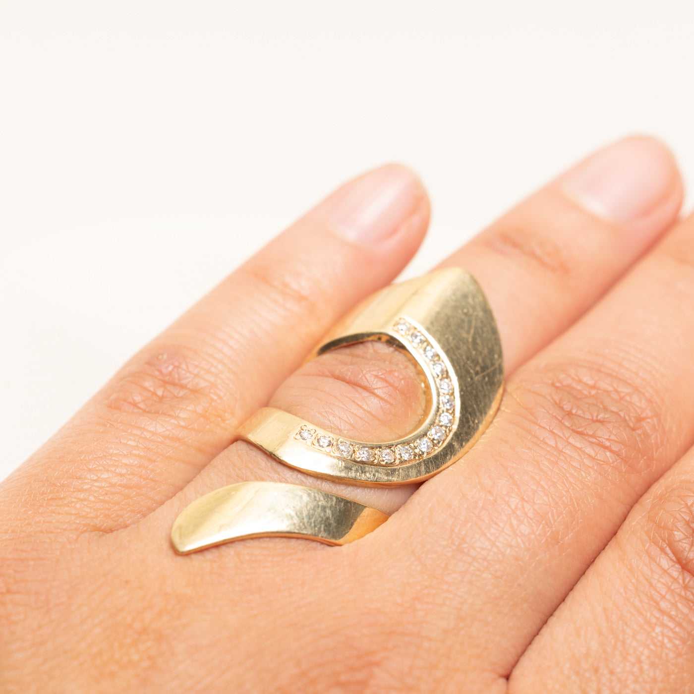 10k Diamond Abstract Cocktail Ring | 0.25ctw | SZ 6