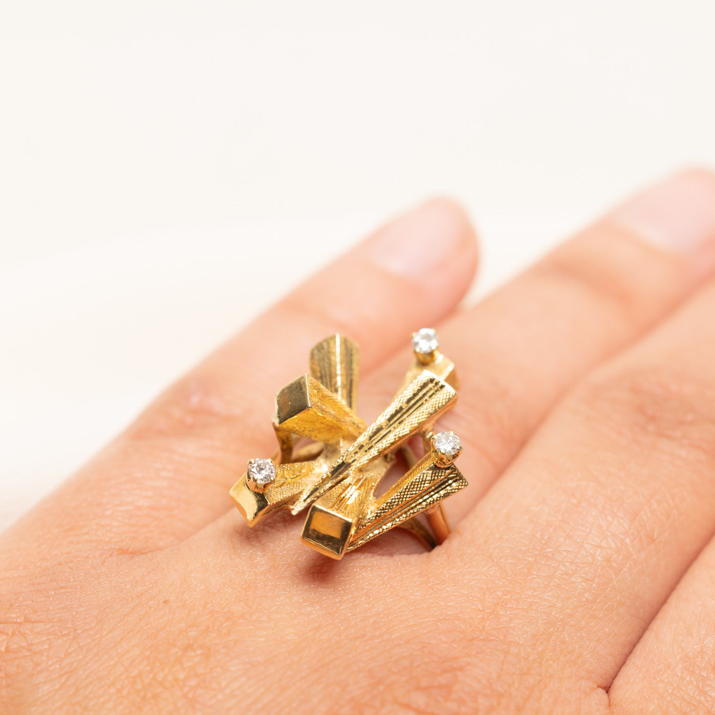 Diamond Abstract Cocktail Ring | 0.15ctw | SZ 6.25