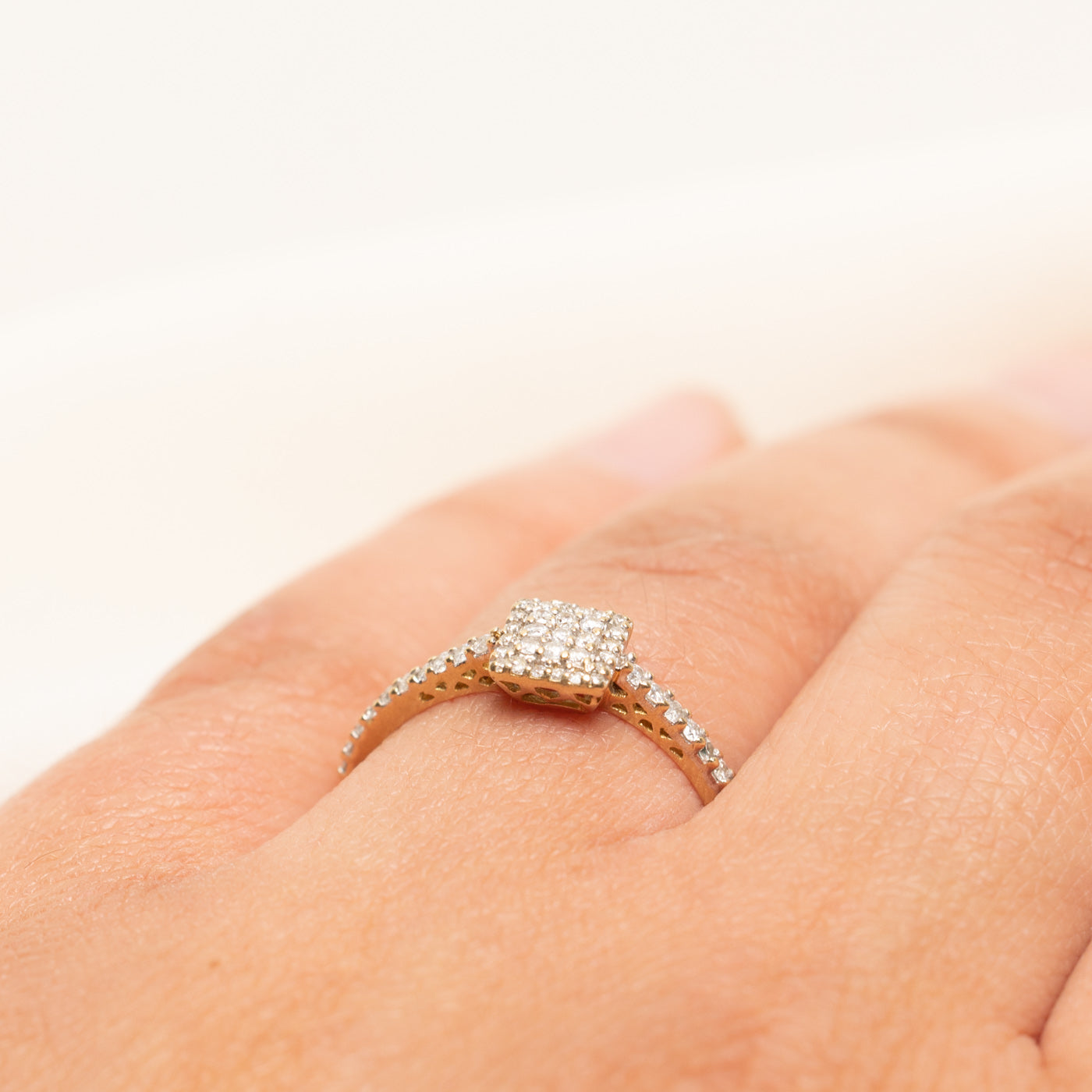 Diamond Square Cluster Ring | 0.45ctw | SZ 6.75