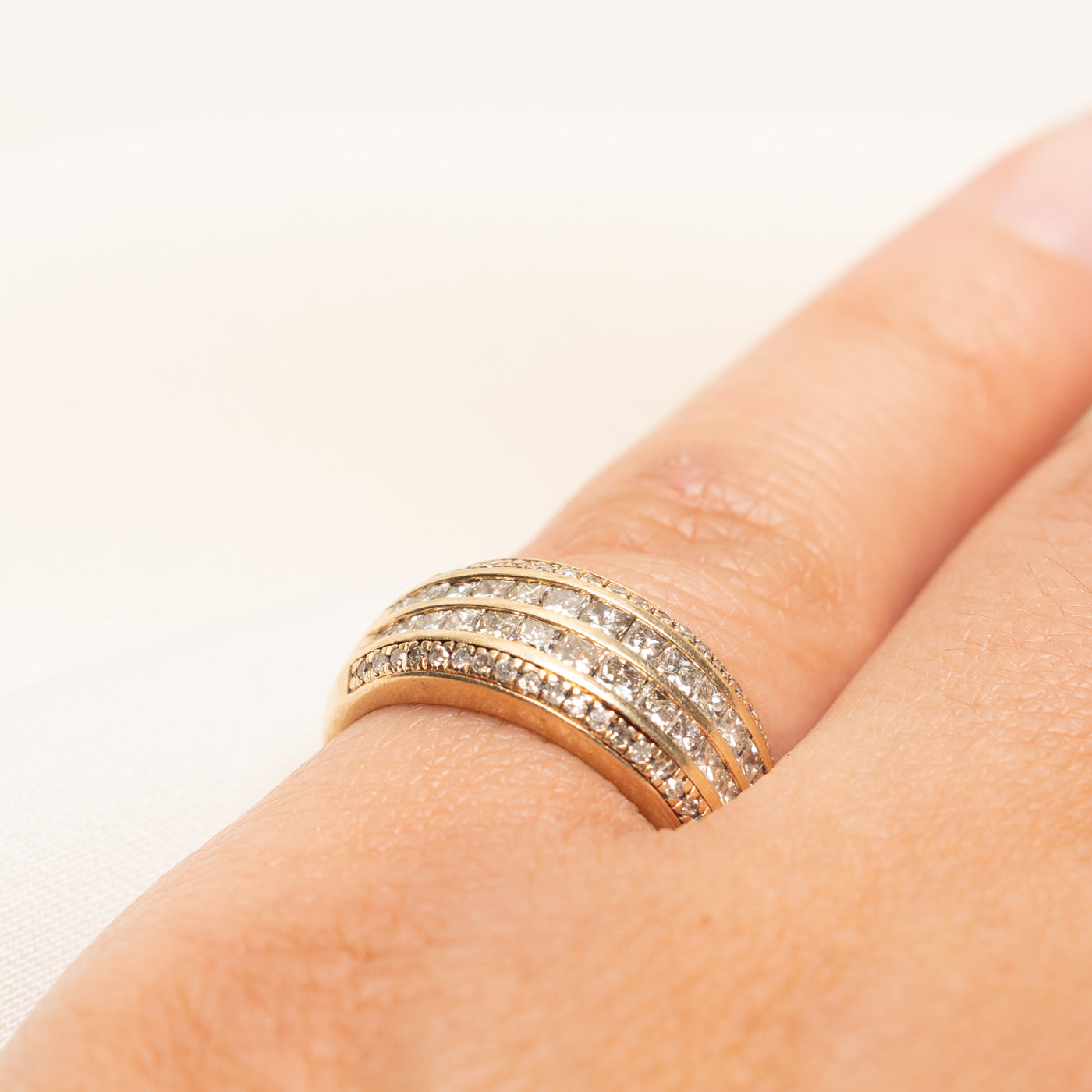 Multi Row Semi Eternity Diamond Ring | 1.17ctw | SZ 5.5