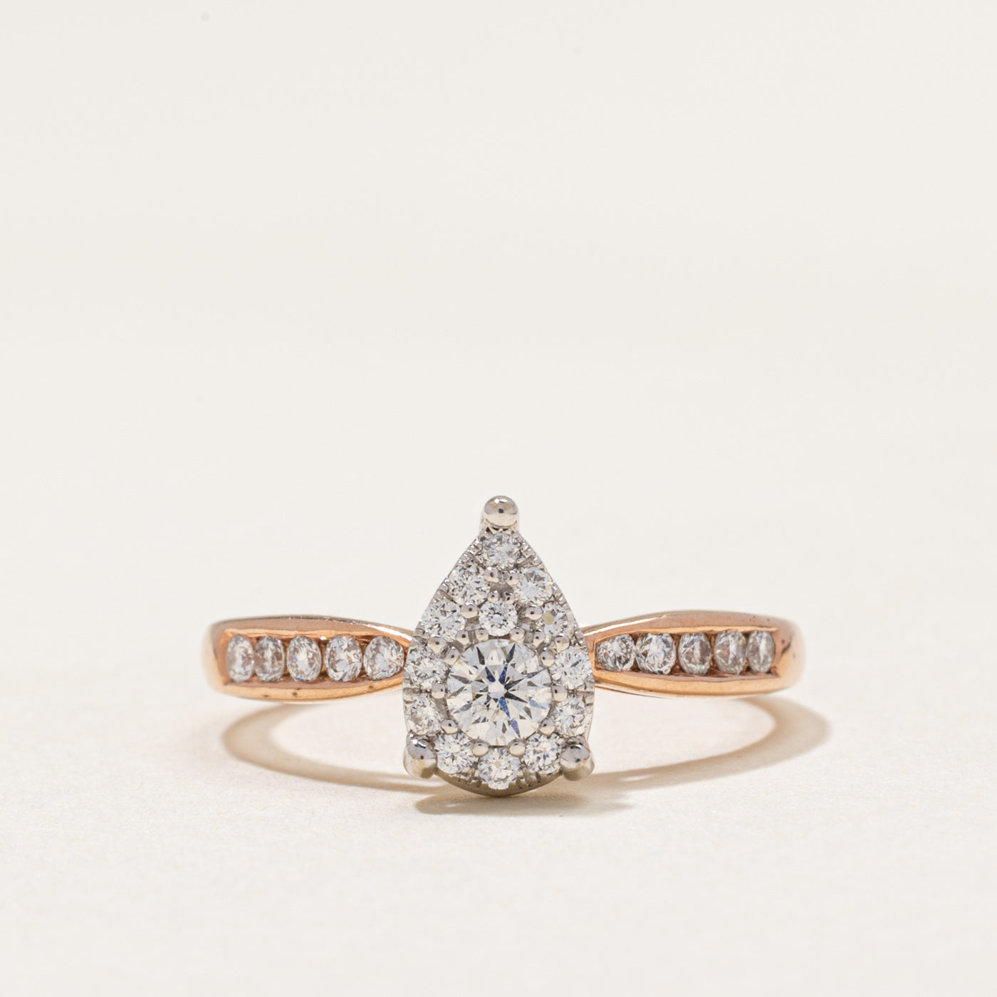 Diamond Pear Shaped Cluster Ring | 0.39ctw | SZ 4.75