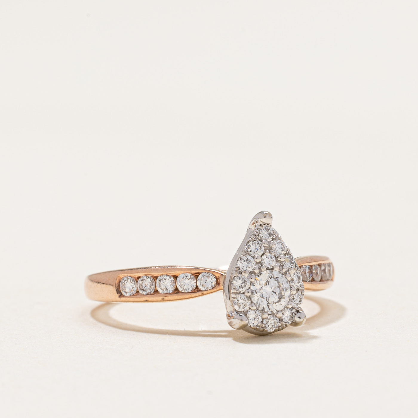 Diamond Pear Shaped Cluster Ring | 0.39ctw | SZ 4.75