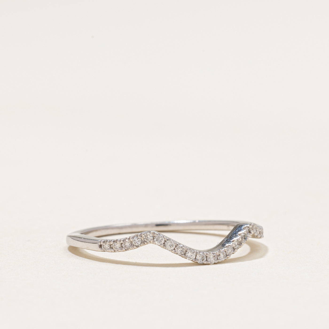 14k Semi Eternity Diamond Contour Ring | 0.21ctw | SZ 7.25